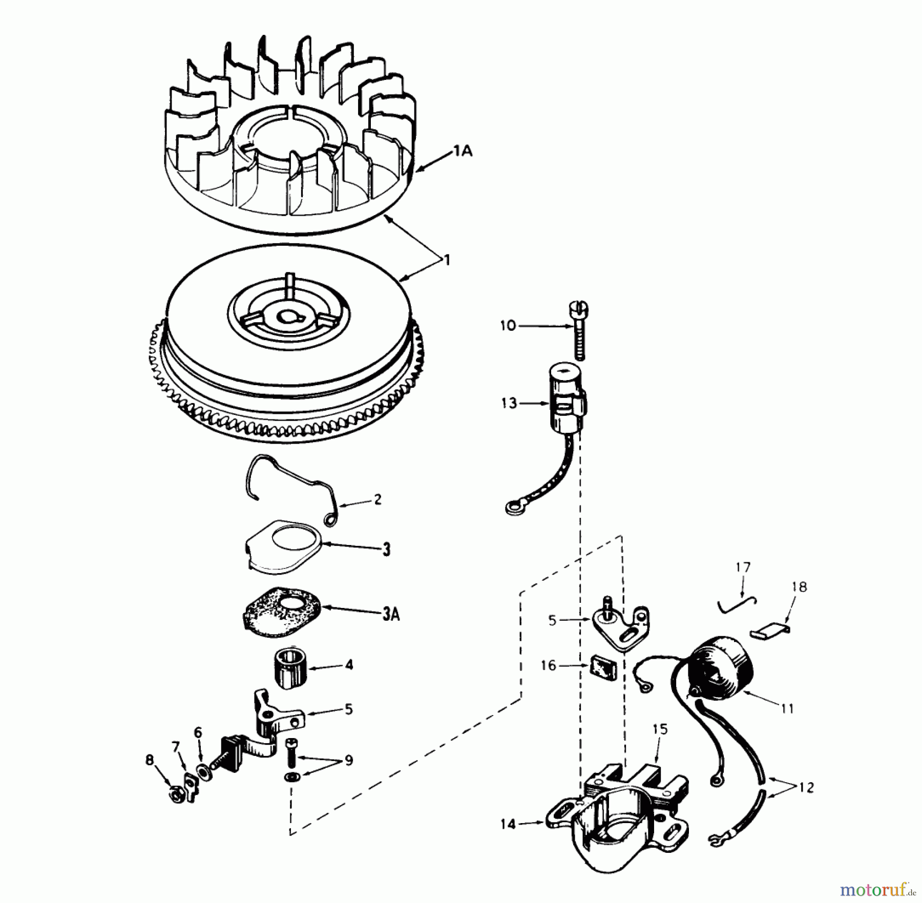  Toro Neu Snow Blowers/Snow Throwers Seite 1 38050 (724) - Toro 724 Snowthrower, 1980 (0000001-0999999) MAGNETO NO. 610944A