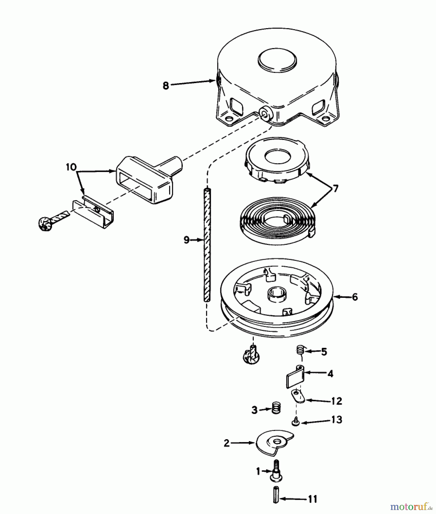  Toro Neu Snow Blowers/Snow Throwers Seite 1 38040 (524) - Toro 524 Snowthrower, 1980 (0000001-0999999) REWIND STARTER NO. 590473