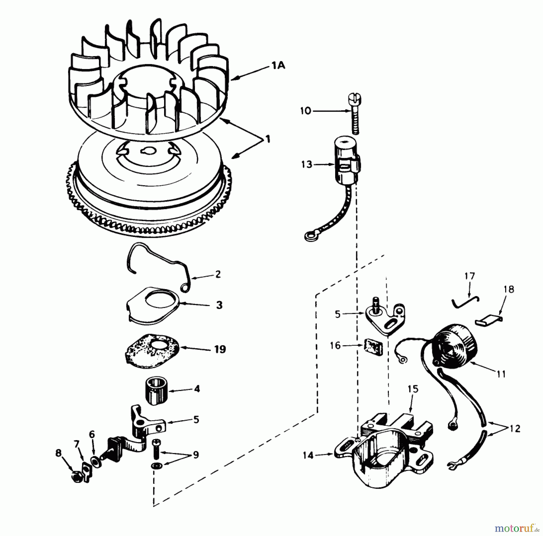  Toro Neu Snow Blowers/Snow Throwers Seite 1 38050 (724) - Toro 724 Snowthrower, 1981 (1000001-1999999) MAGNETO NO. 610694A (5 AND 7 H.P. SNOWTHROWER MODEL NOS. 38040 AND 38050)