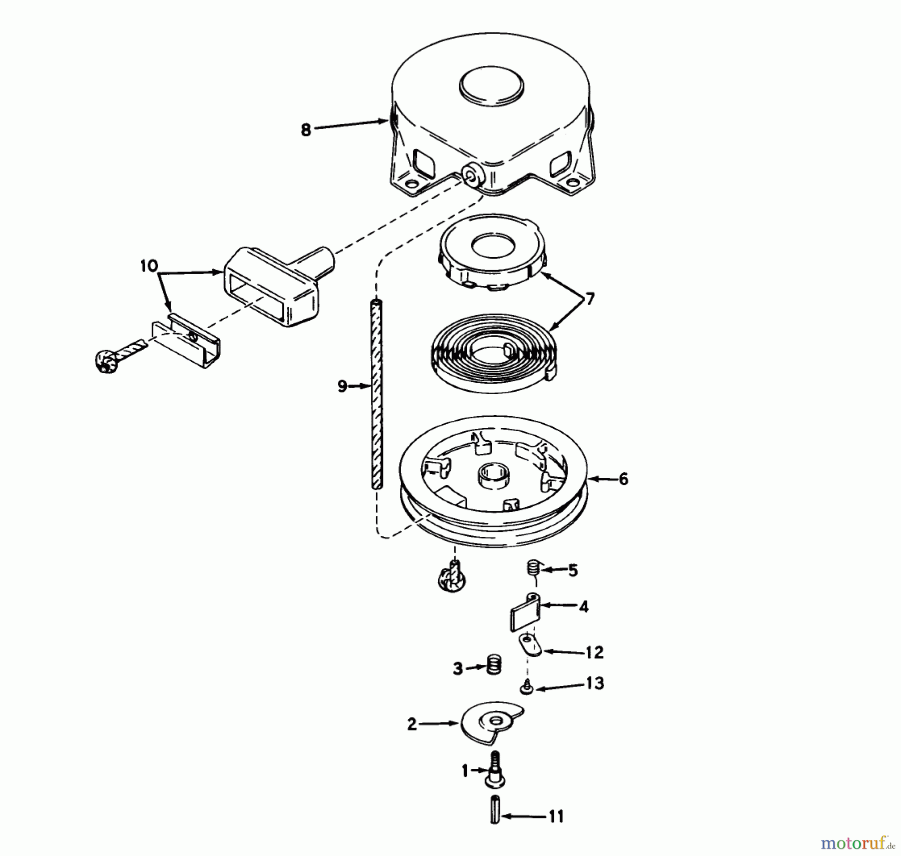  Toro Neu Snow Blowers/Snow Throwers Seite 1 38045 (524) - Toro 524 Snowthrower, 1982 (2000001-2999999) REWIND STARTER NO. 590473