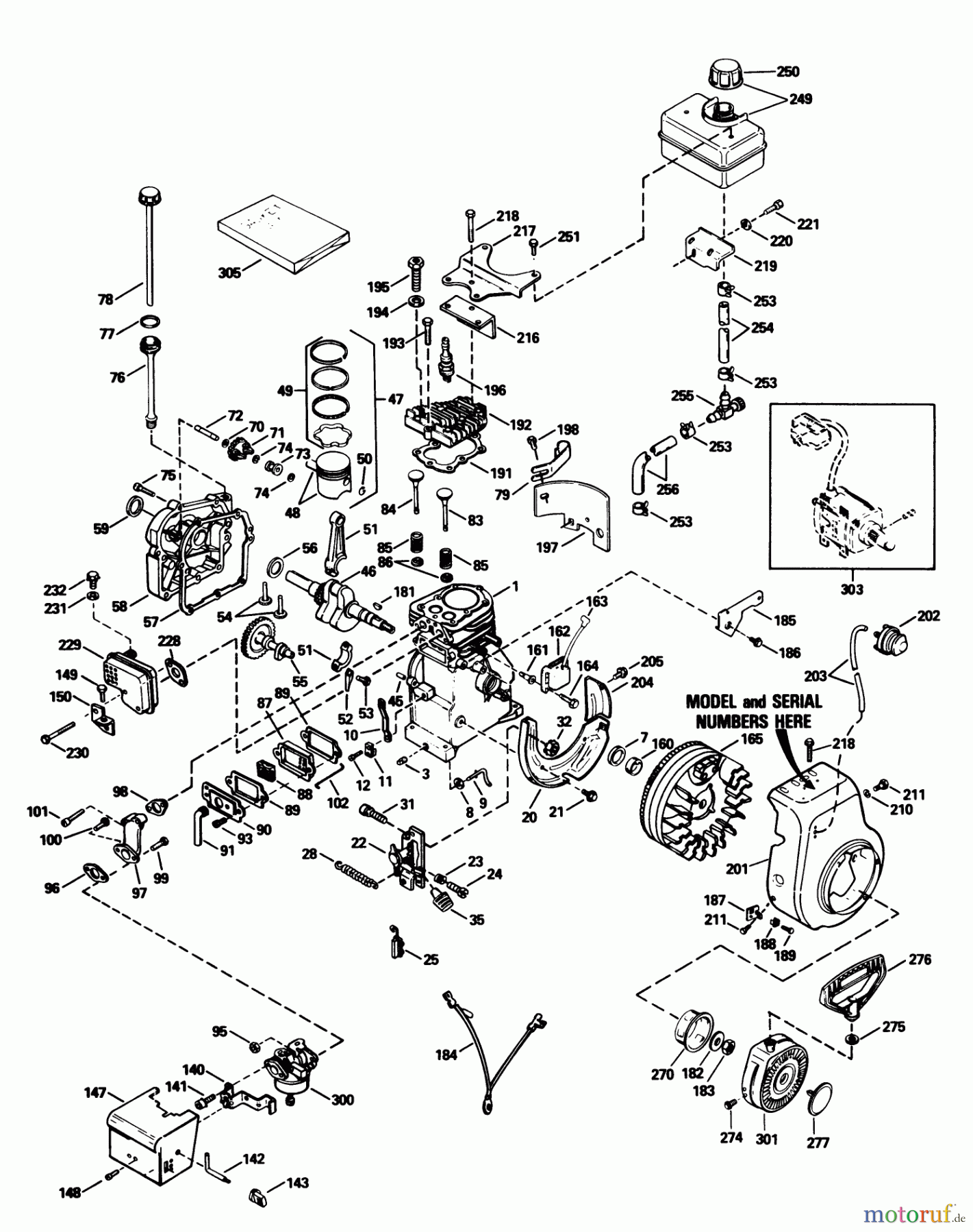  Toro Neu Snow Blowers/Snow Throwers Seite 1 38056 (521) - Toro 521 Snowthrower, 1991 (1000001-1999999) ENGINE TECUMSEH MODEL HS50-67259J