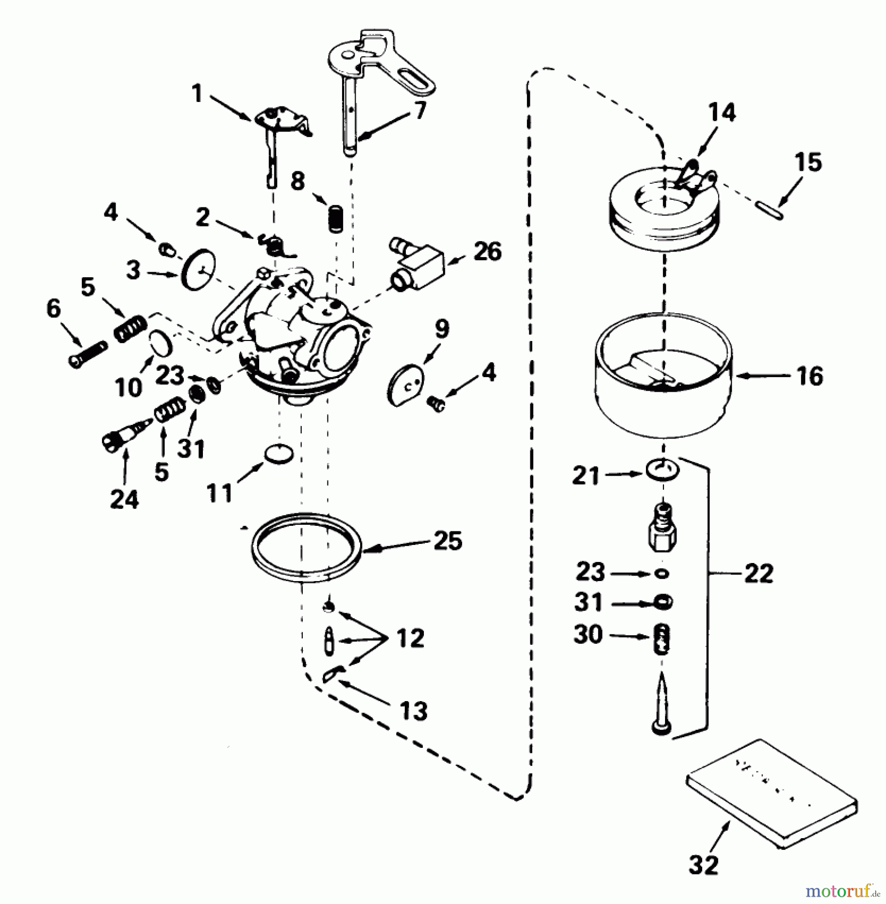  Toro Neu Snow Blowers/Snow Throwers Seite 1 38056C (521) - Toro 521 Snowthrower, 1988 (8000001-8999999) CARBURETOR NO. 632107