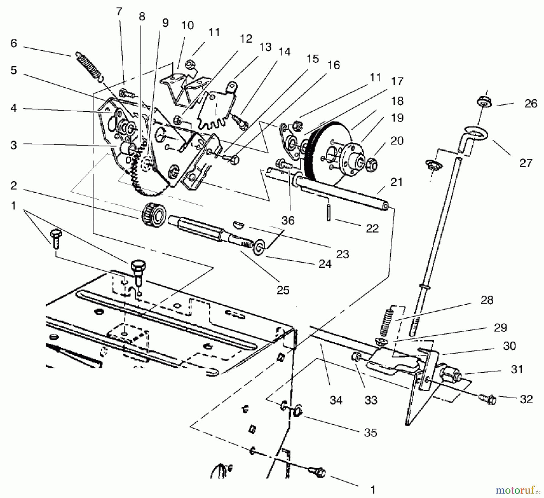  Toro Neu Snow Blowers/Snow Throwers Seite 1 38062 (622) - Toro 622 Snowthrower, 1999 (9900001-9999999) TRACTION ASSEMBLY #2