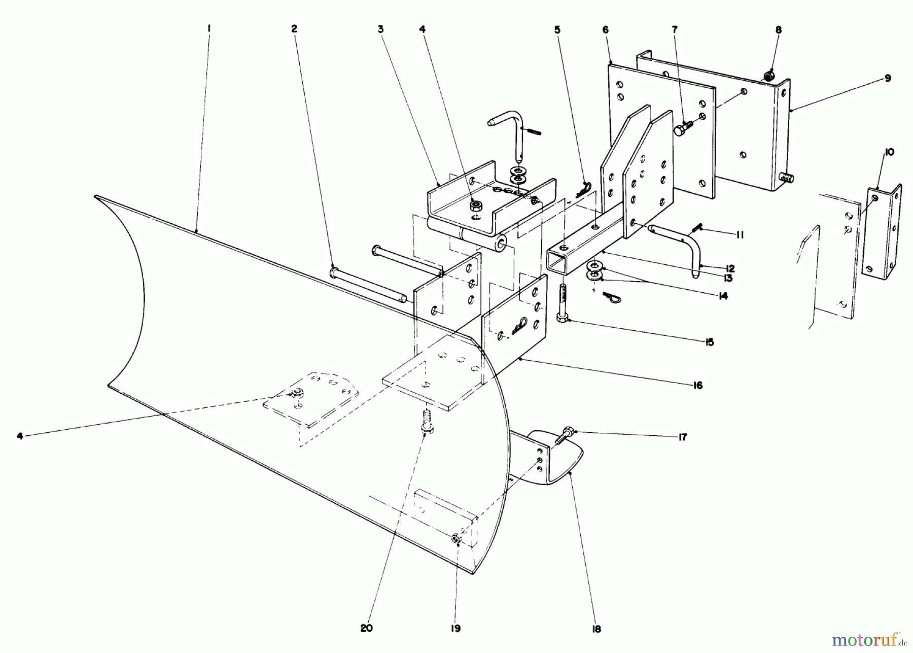  Toro Neu Snow Blowers/Snow Throwers Seite 1 38065 (624) - Toro 624 Snowthrower, 1988 (8000001-8999999) GRADER BLADE ASSEMBLY MODEL 59099 (OPTIONAL)