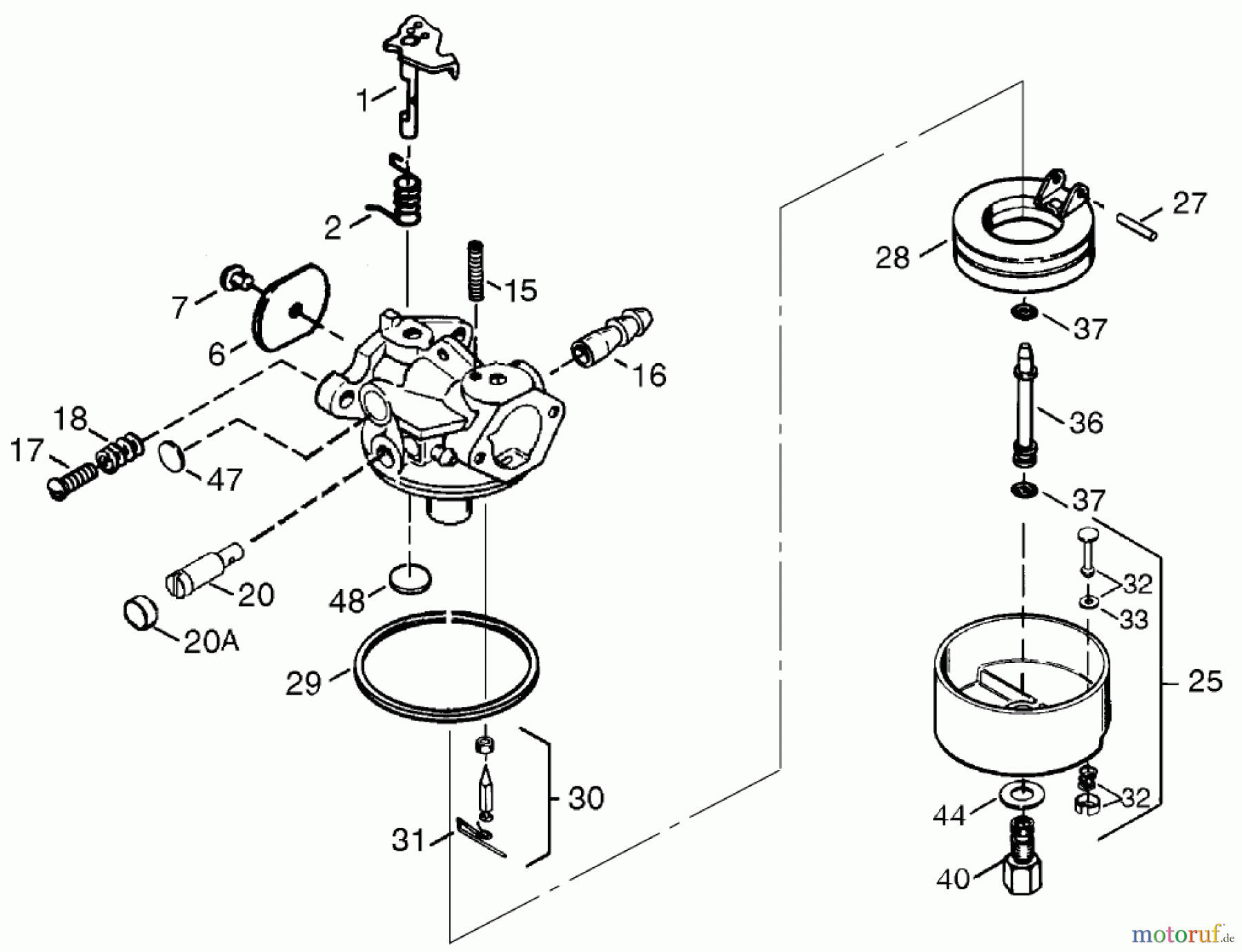  Toro Neu Snow Blowers/Snow Throwers Seite 1 38072 (724) - Toro 724 Snowthrower, 2000 (200000001-200999999) CARBURETOR NO. 640082