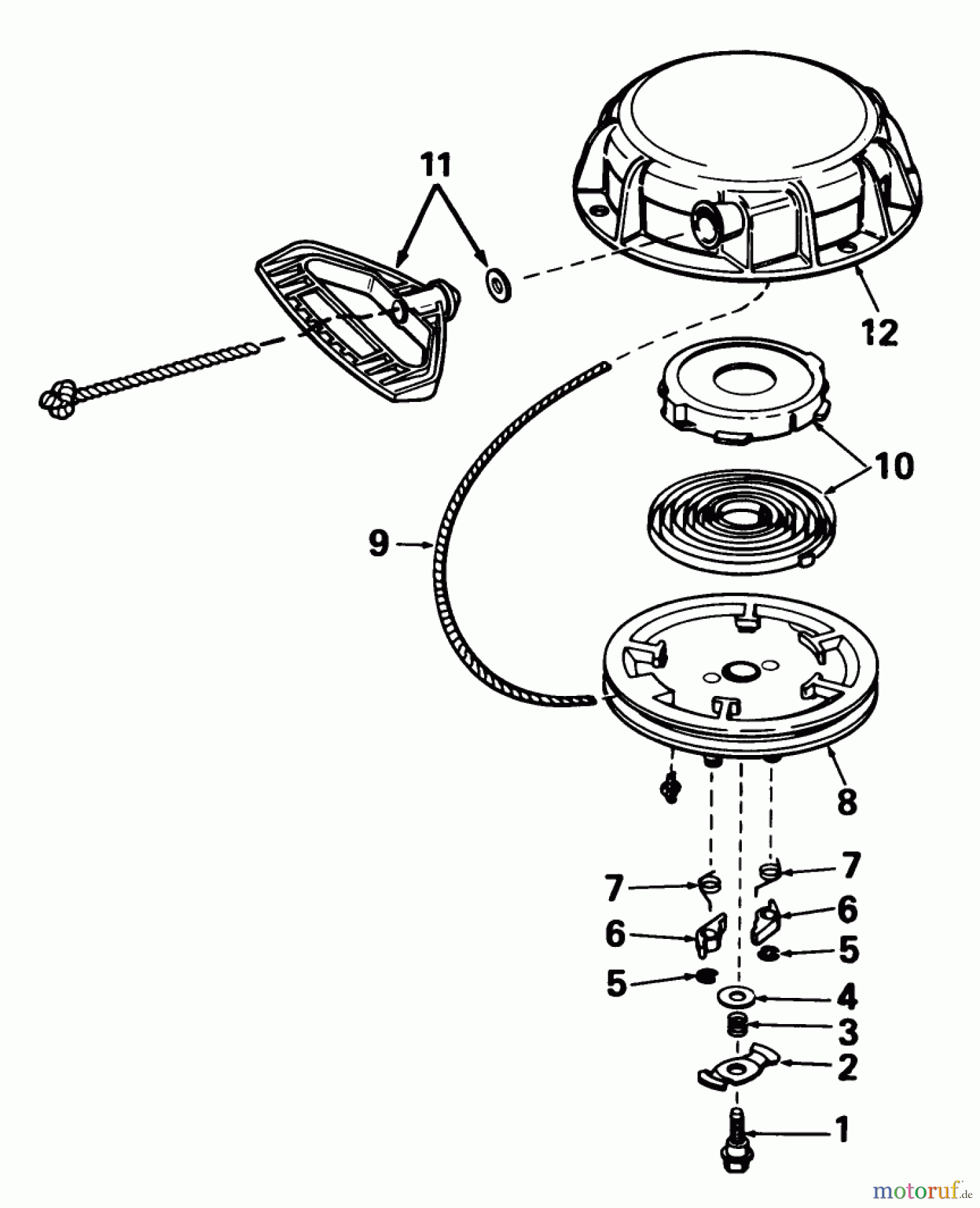  Toro Neu Snow Blowers/Snow Throwers Seite 1 38080 (824) - Toro 824 Snowthrower, 1985 (5000001-5999999) REWIND STARTER NO. 590573