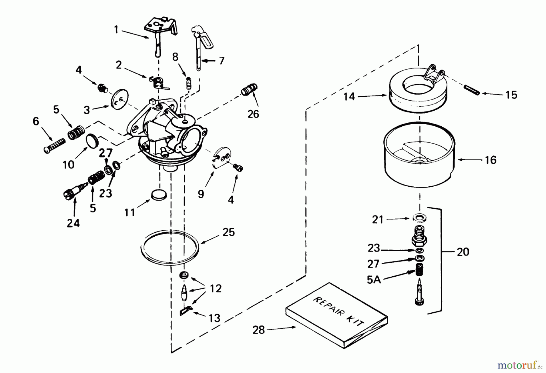  Toro Neu Snow Blowers/Snow Throwers Seite 1 38080 (824) - Toro 824 Snowthrower, 1986 (6000001-6999999) CARBURETOR NO. 632334