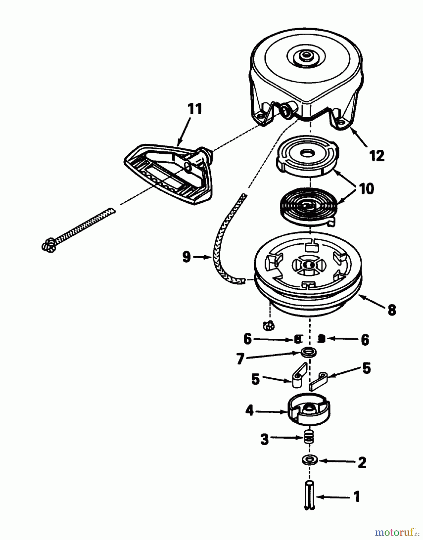  Toro Neu Snow Blowers/Snow Throwers Seite 1 38080 (824) - Toro 824 Snowthrower, 1987 (7000001-7999999) REWIND STARTER NO. 590630