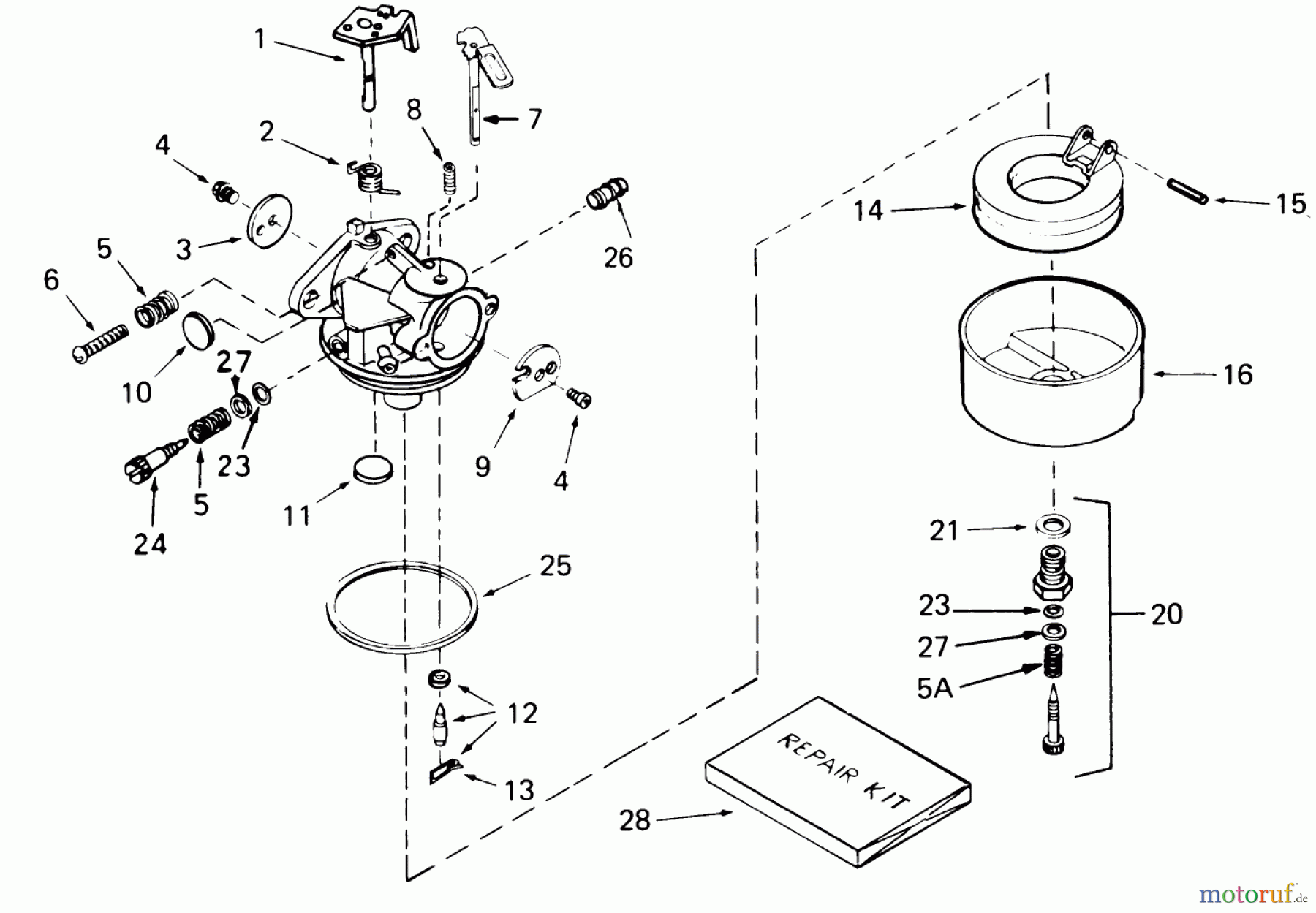  Toro Neu Snow Blowers/Snow Throwers Seite 1 38080 (824) - Toro 824 Snowthrower, 1988 (8000001-8999999) CARBURETOR NO. 632334