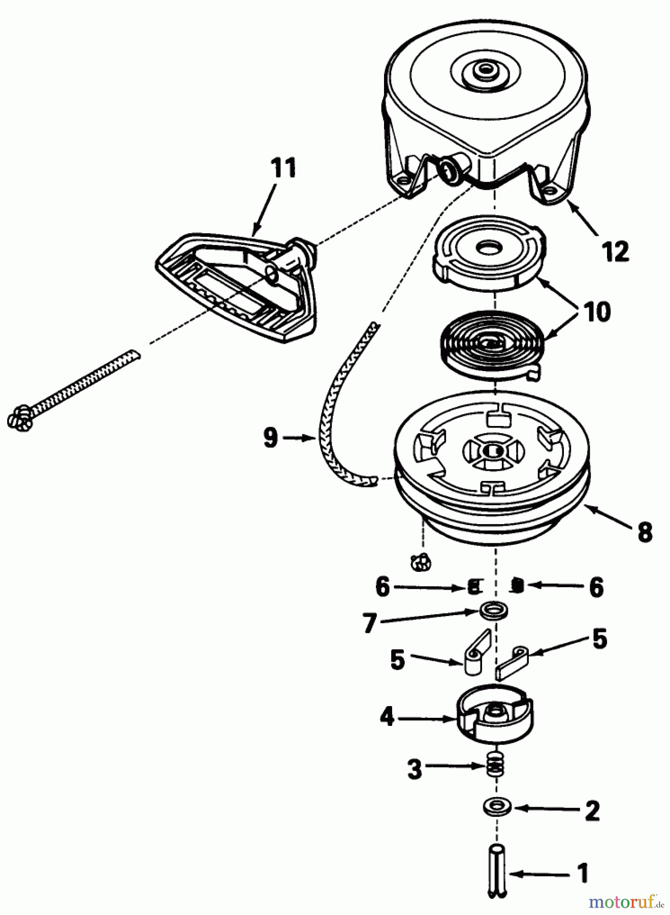  Toro Neu Snow Blowers/Snow Throwers Seite 1 38080 (824) - Toro 824 Snowthrower, 1988 (8000001-8999999) REWIND STARTER NO. 590630