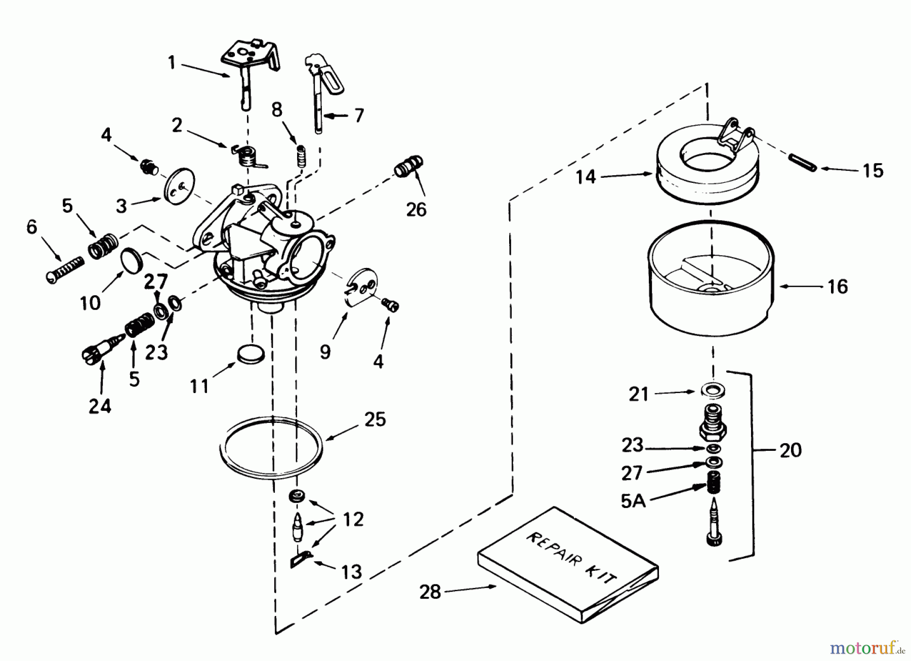  Toro Neu Snow Blowers/Snow Throwers Seite 1 38085 (824) - Toro 824 Snowthrower, 1982 (2000001-2999999) CARBURETOR NO. 632111