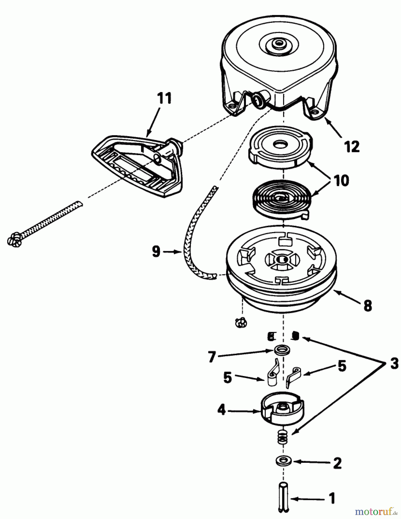  Toro Neu Snow Blowers/Snow Throwers Seite 1 38085 (824) - Toro 824 Snowthrower, 1990 (0000001-0999999) REWIND STARTER NO. 590630