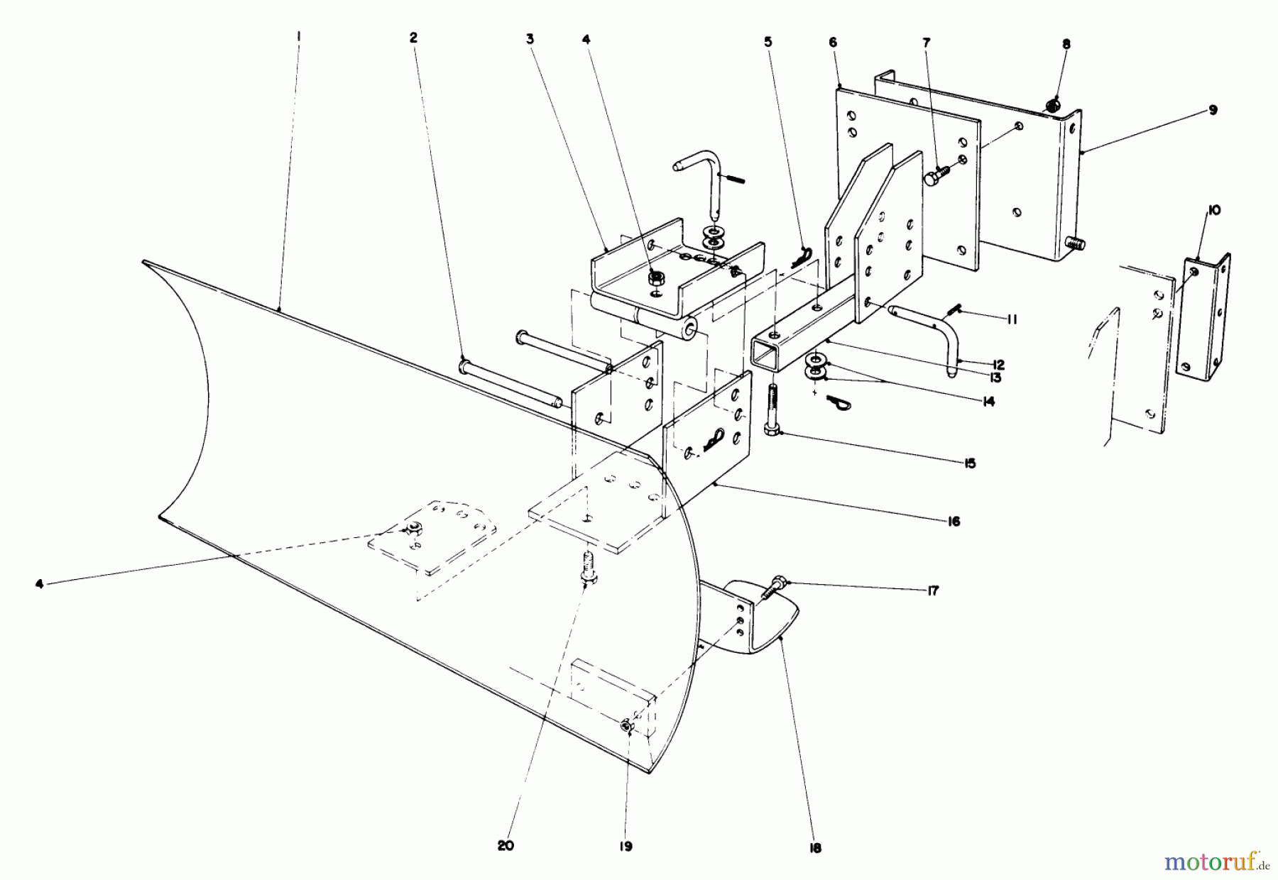  Toro Neu Snow Blowers/Snow Throwers Seite 1 38085C (824) - Toro 824 Snowthrower, 1987 (7000001-7999999) GRADER BLADE ASSEMBLY MODEL 59099