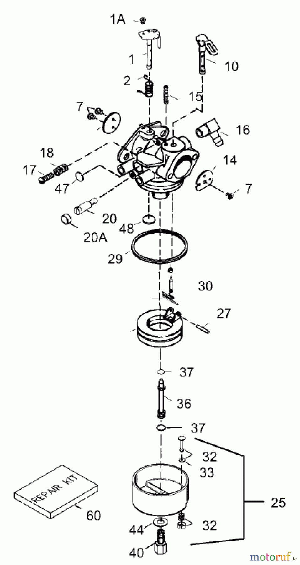  Toro Neu Snow Blowers/Snow Throwers Seite 1 38087 (1332) - Toro 1332 Power Shift Snowthrower, 2004 (240000001-240999999) CARBURETOR ASSEMBLY PART NO. 640105