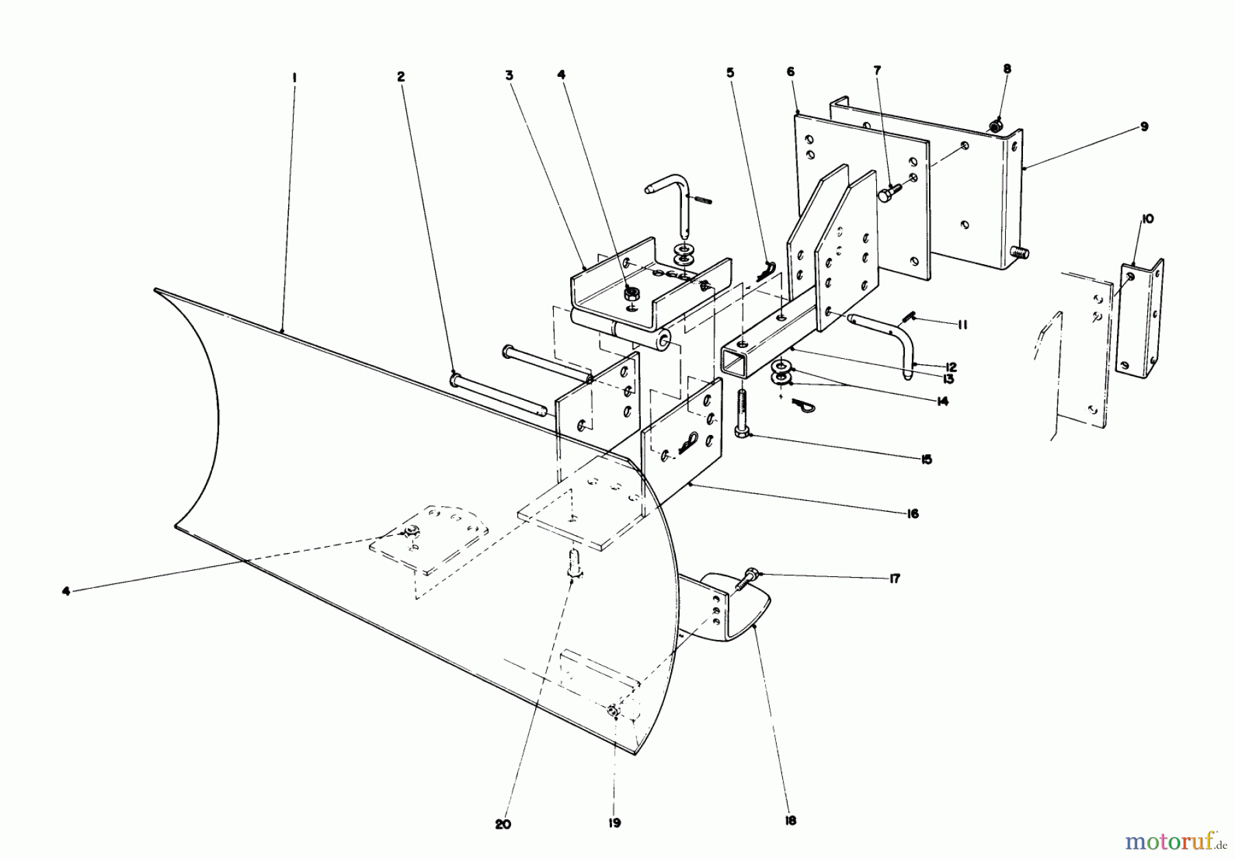  Toro Neu Snow Blowers/Snow Throwers Seite 1 38090 (1132) - Toro 1132 Snowthrower, 1984 (4000001-4999999) GRADER BLADE ASSEMBLY (MODEL NO. 59099)(OPTIONAL)