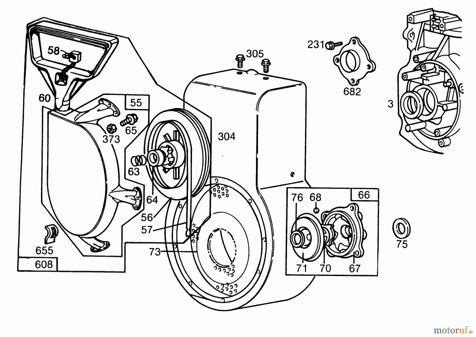  Toro Neu Snow Blowers/Snow Throwers Seite 1 38090 (1132) - Toro 1132 Snowthrower, 1986 (6000001-6999999) ENGINE & STRATTON MODEL NO. 252416-0719-01