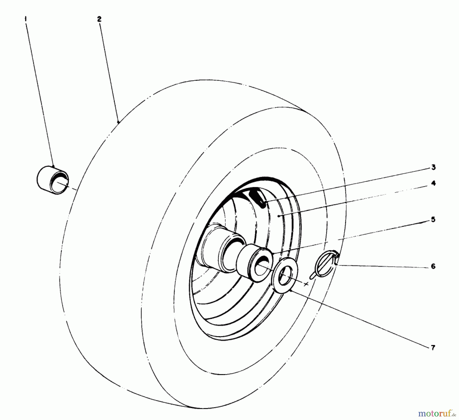  Toro Neu Snow Blowers/Snow Throwers Seite 1 38090 (1132) - Toro 1132 Snowthrower, 1986 (6000001-6999999) WHEEL ASSEMBLY