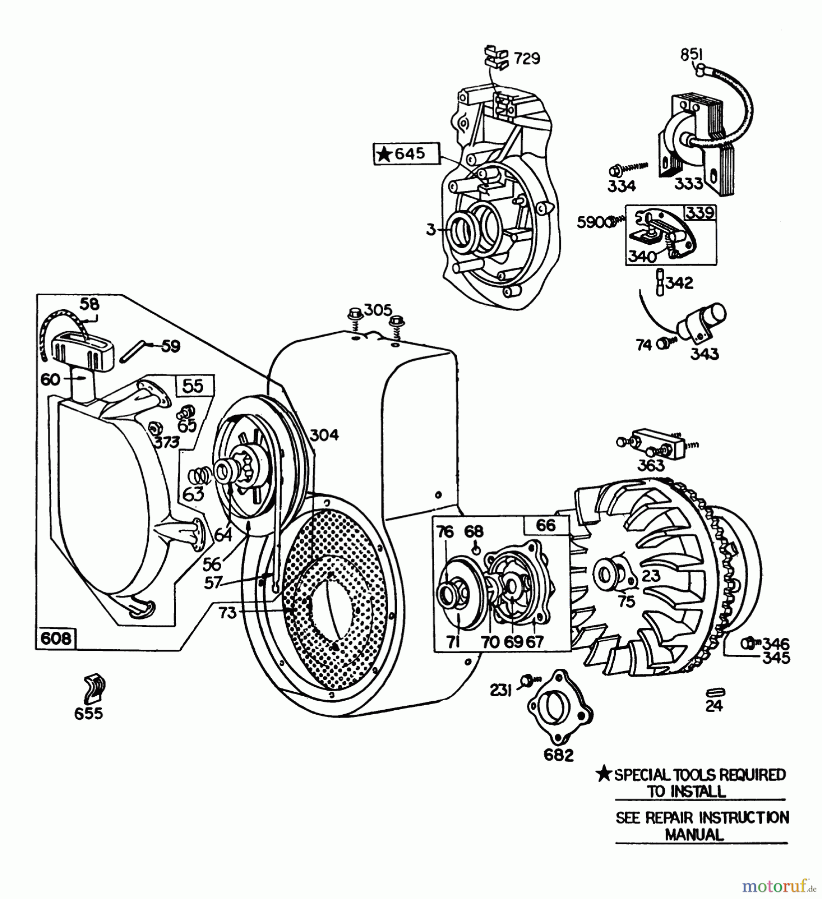  Toro Neu Snow Blowers/Snow Throwers Seite 1 38095 (1132) - Toro 1132 Snowthrower, 1980 (0000001-0999999) ENGINE BRIGGS & STRATTON MODEL NO. 252416 TYPE NO. 0190-01 #2