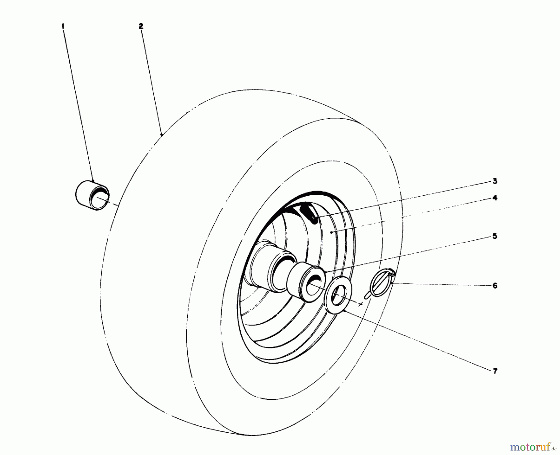  Toro Neu Snow Blowers/Snow Throwers Seite 1 38095 (1132) - Toro 1132 Snowthrower, 1981 (1000001-1999999) WHEEL ASSEMBLY