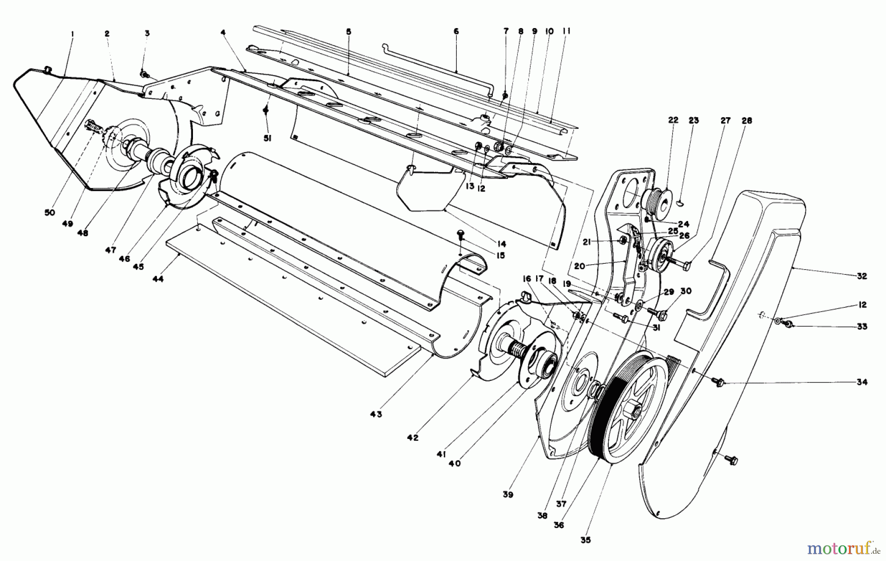  Toro Neu Snow Blowers/Snow Throwers Seite 1 38130 (S-200) - Toro S-200 Snowthrower, 1980 (0500000-0999999) LOWER MAIN FRAME ASSEMBLY (MODEL 38120 & 38130)