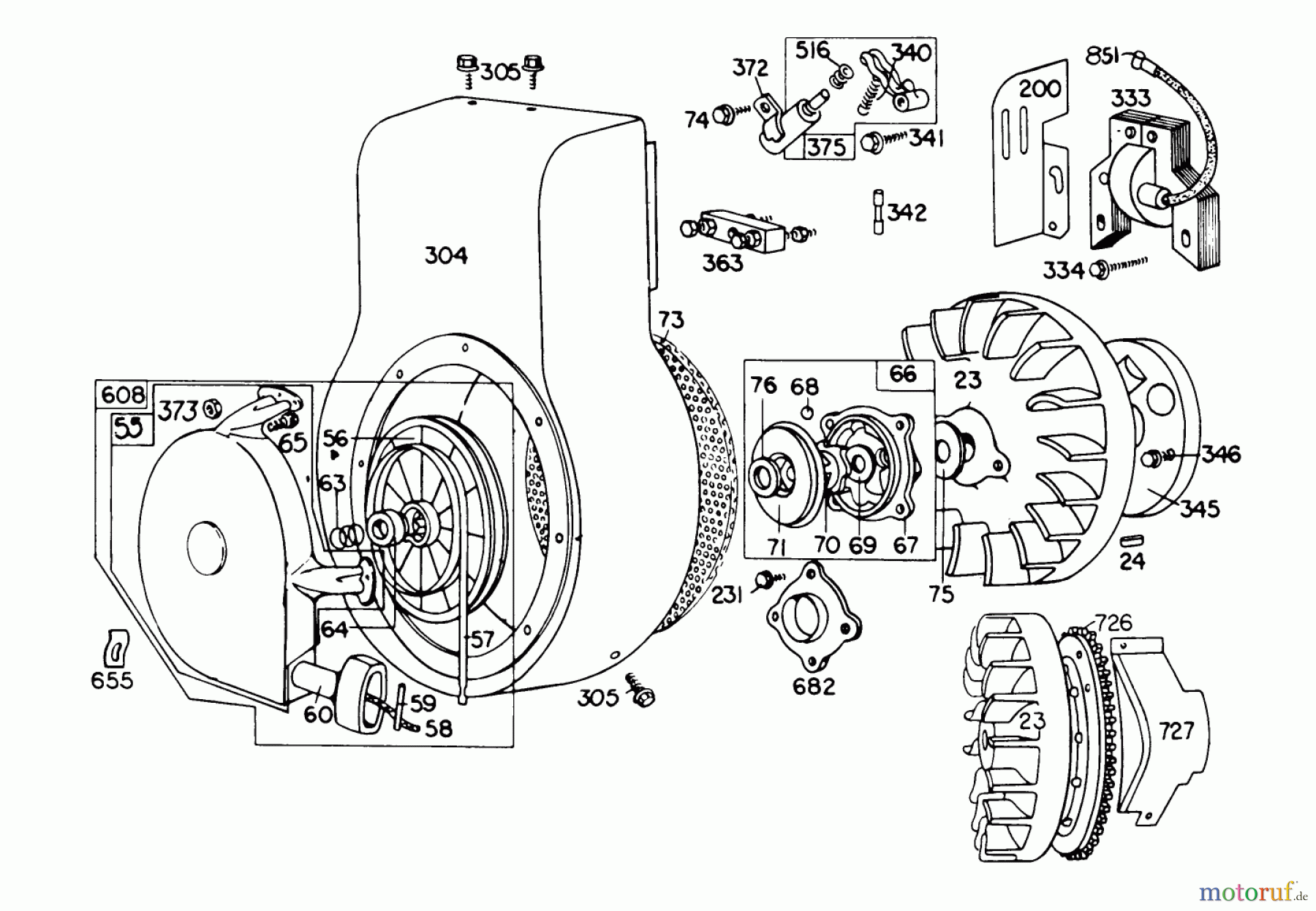  Toro Neu Snow Blowers/Snow Throwers Seite 1 38150 (826) - Toro 826 Snowthrower, 1983 (3000001-3999999) ENGINE BRIGGS & STRATTON MODEL 190402 TYPE 0989-01 #1