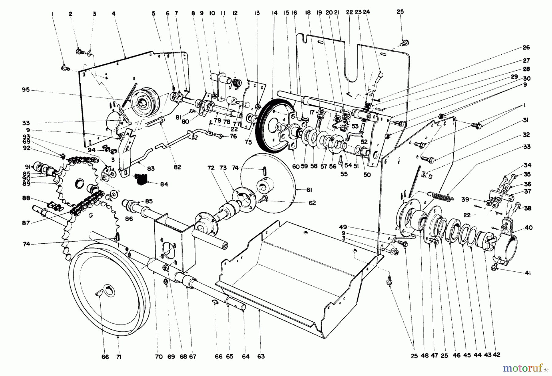  Toro Neu Snow Blowers/Snow Throwers Seite 1 38150 (826) - Toro 826 Snowthrower, 1983 (3000001-3999999) TRACTION ASSEMBLY