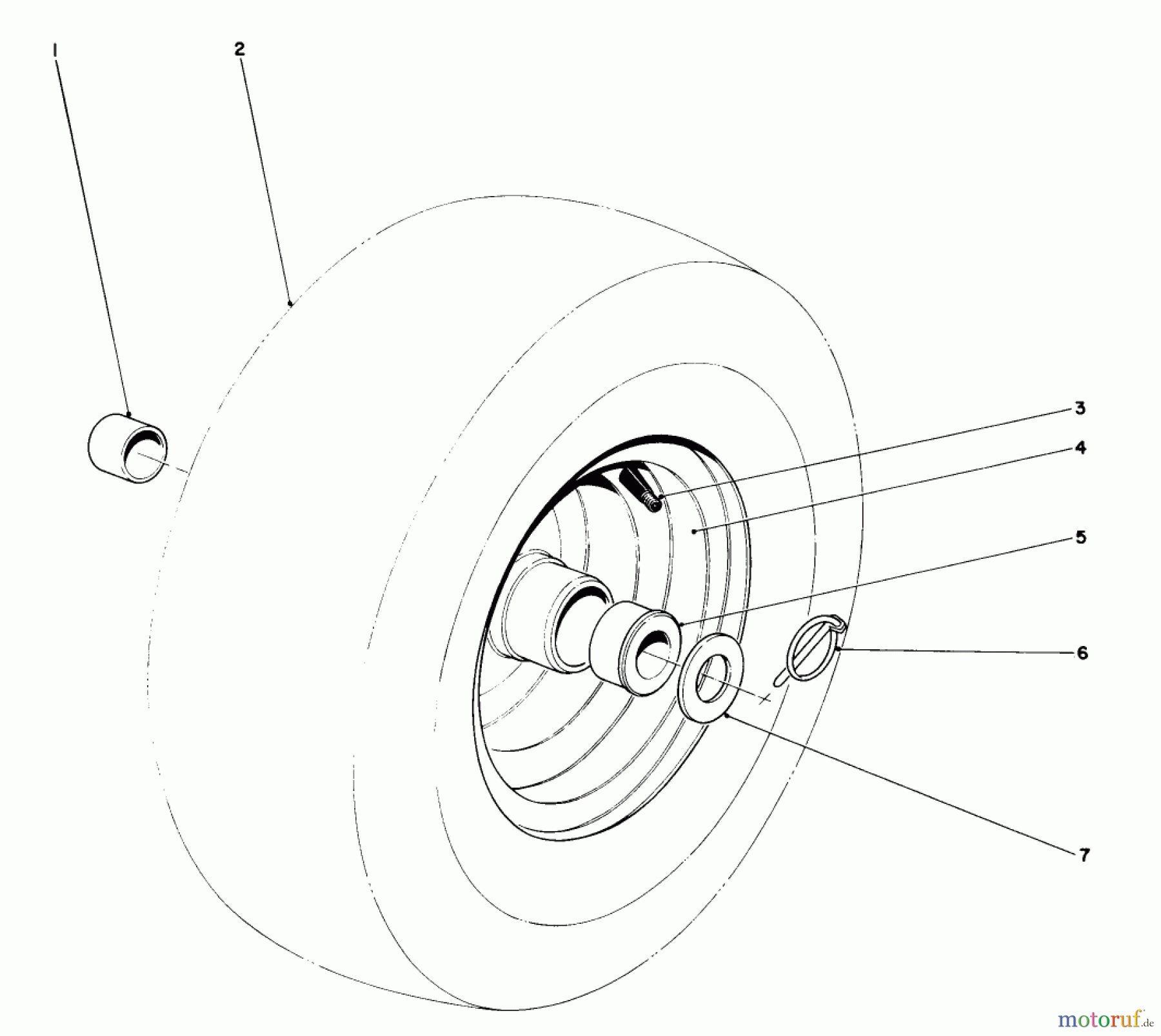  Toro Neu Snow Blowers/Snow Throwers Seite 1 38150 (826) - Toro 826 Snowthrower, 1987 (7000001-7999999) WHEEL ASSEMBLY