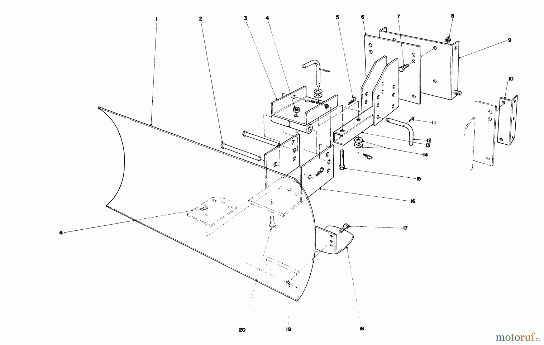  Toro Neu Snow Blowers/Snow Throwers Seite 1 38155 (826) - Toro 826 Snowthrower, 1983 (3000001-3999999) GRADER BLADE ASSEMBLY (MODEL NO. 59099)(OPTIONAL)