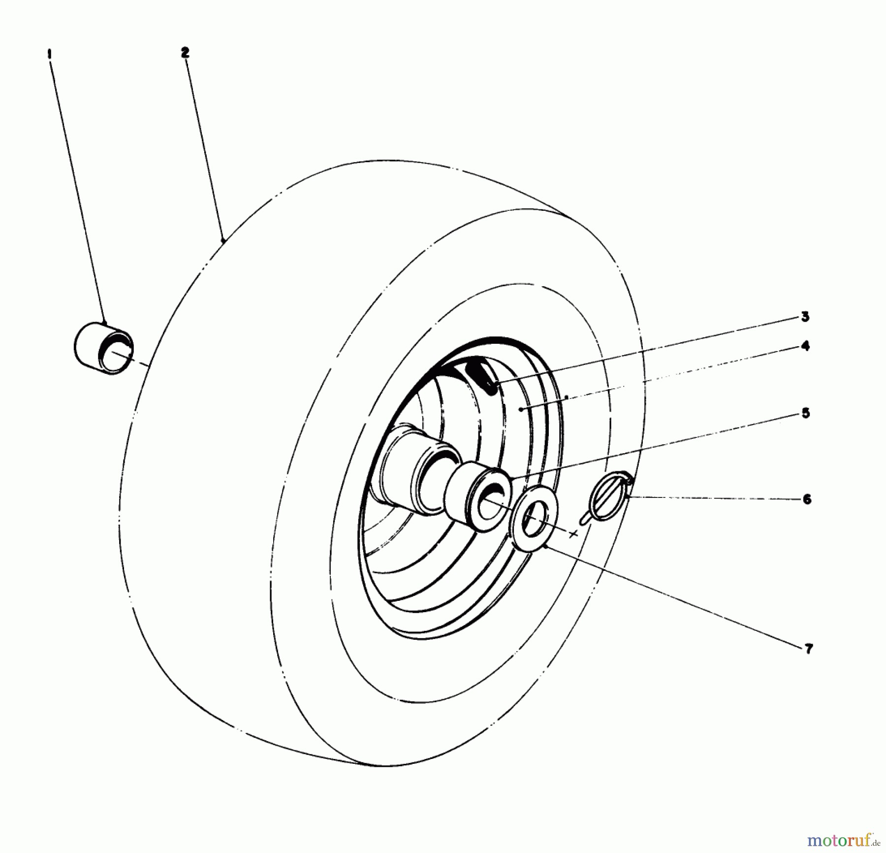  Toro Neu Snow Blowers/Snow Throwers Seite 1 38155 (826) - Toro 826 Snowthrower, 1986 (6000001-6999999) WHEEL ASSEMBLY