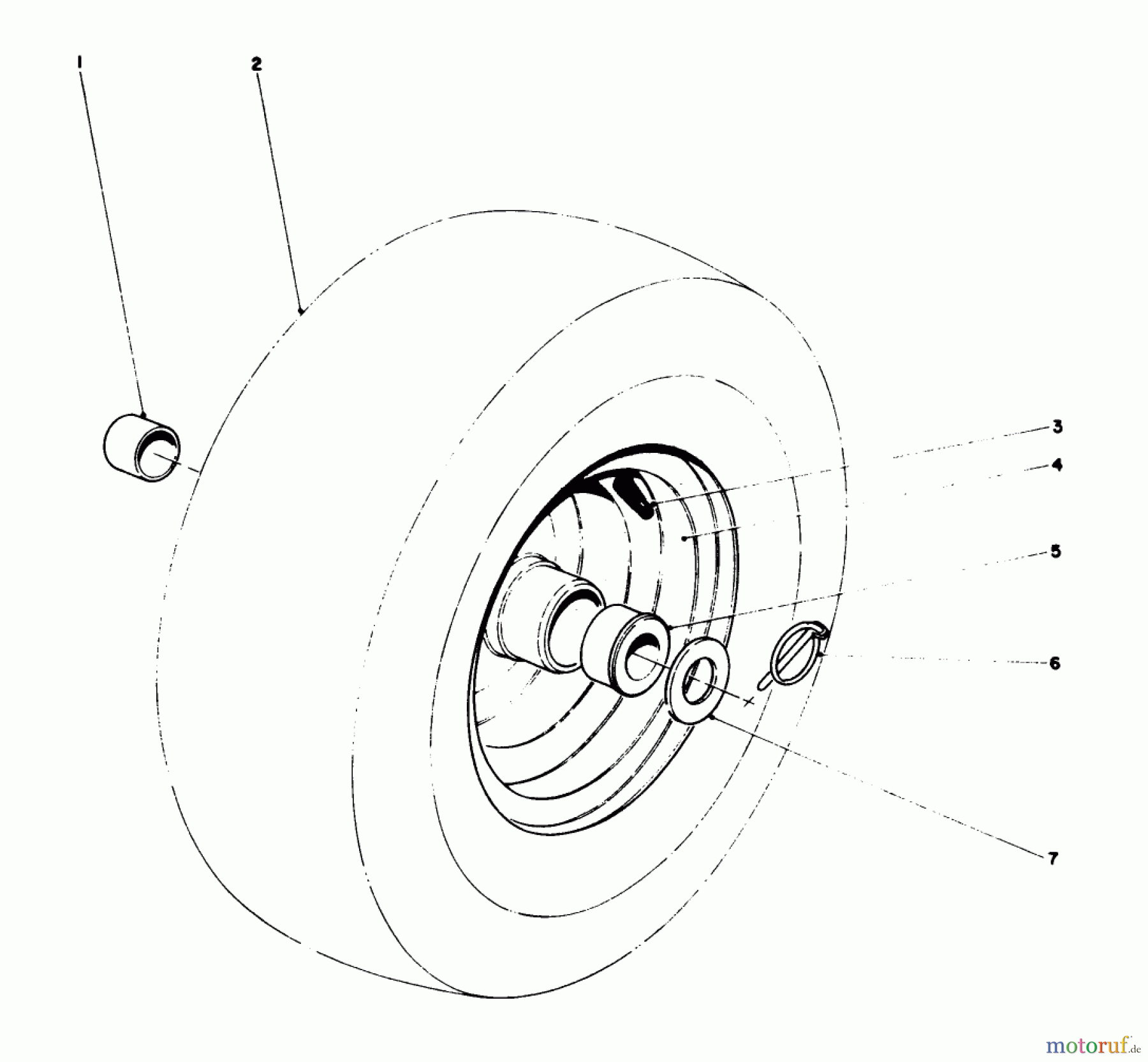  Toro Neu Snow Blowers/Snow Throwers Seite 1 38160 (1132) - Toro 1132 Snowthrower, 1981 (1000001-1999999) WHEEL ASSEMBLY