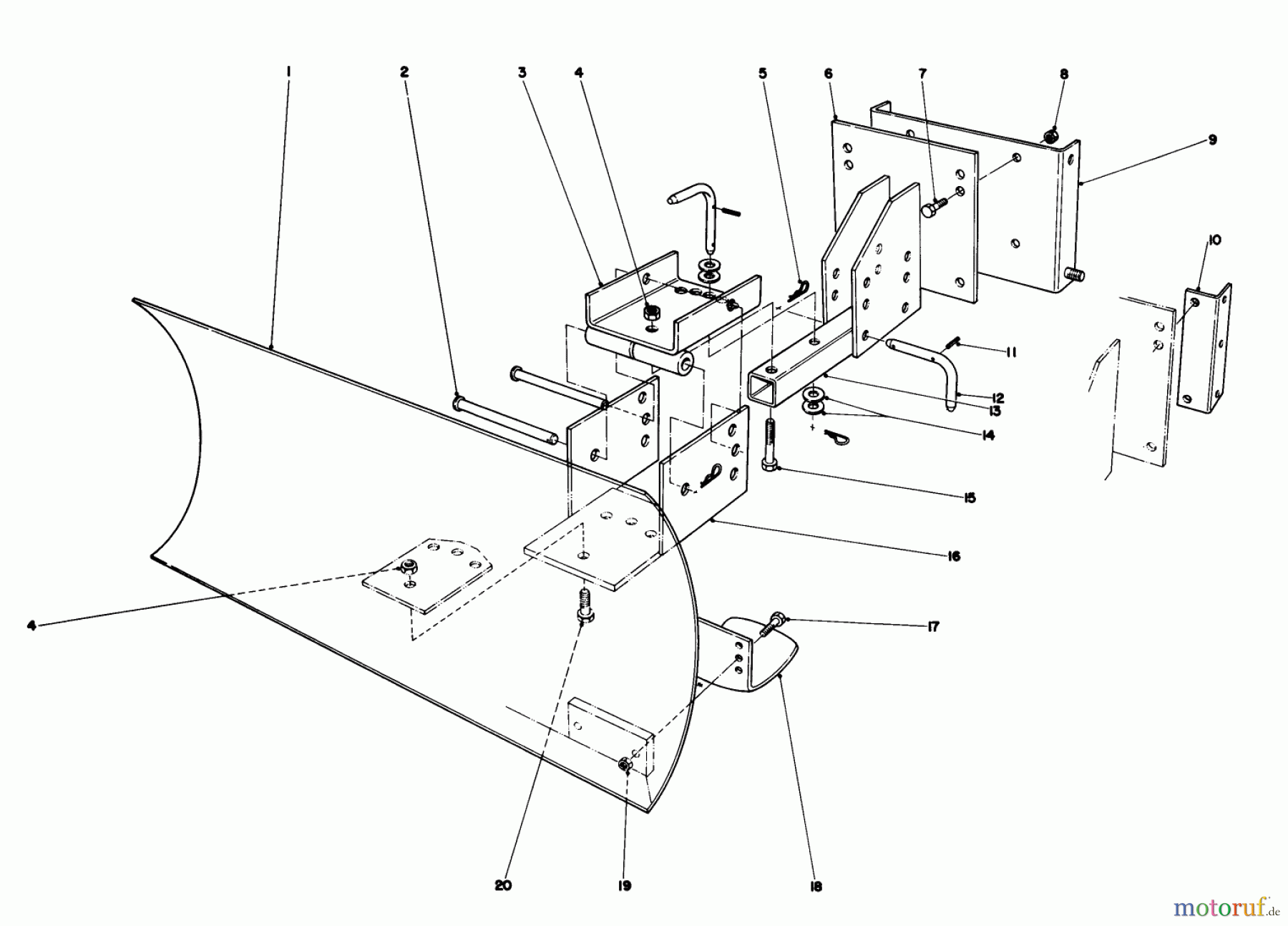  Toro Neu Snow Blowers/Snow Throwers Seite 1 38160 (1132) - Toro 1132 Snowthrower, 1982 (2000001-2999999) GRADER BLADE ASSEMBLY (MODEL NO. 59099) (OPTIONAL)