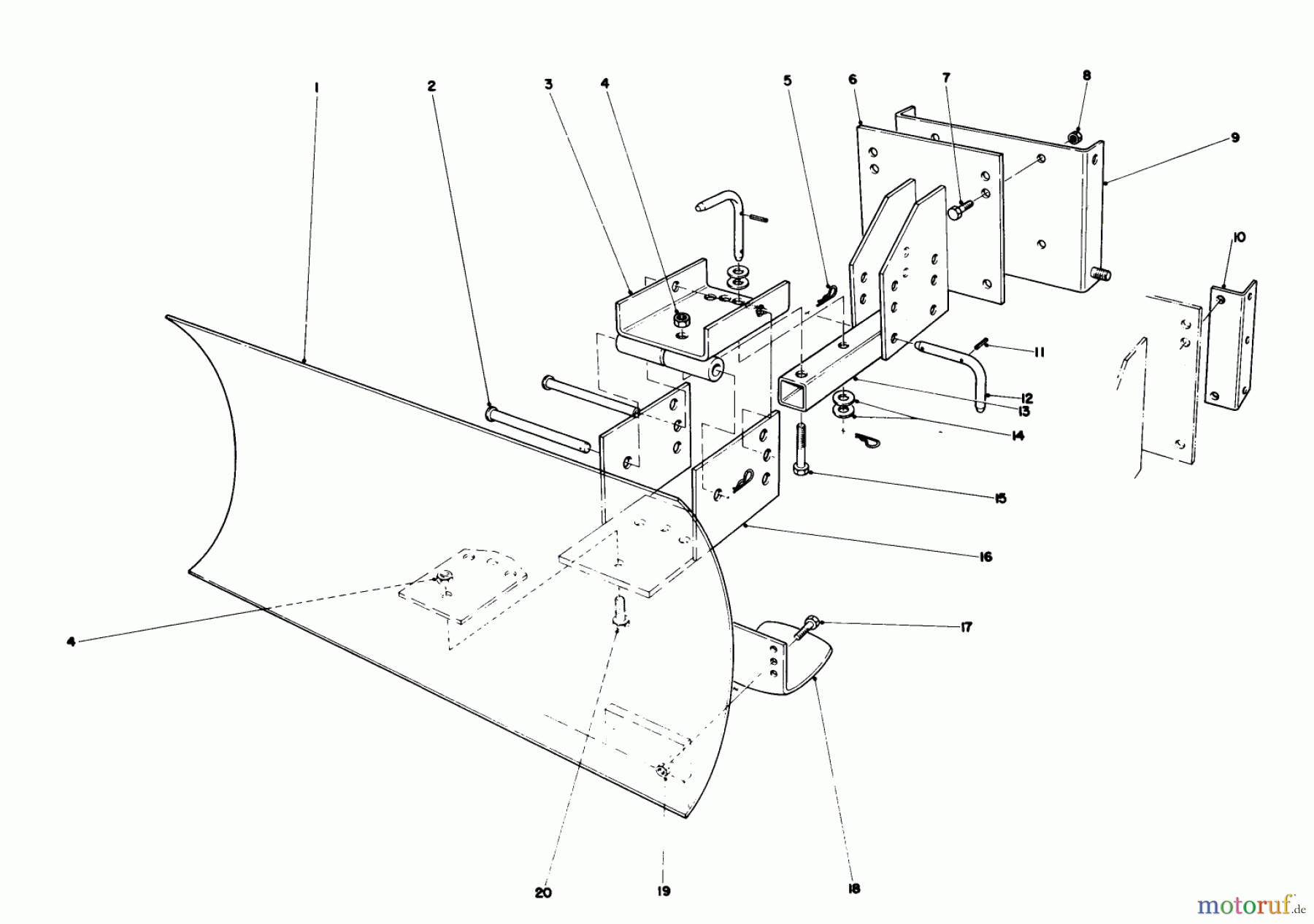  Toro Neu Snow Blowers/Snow Throwers Seite 1 38160 (1132) - Toro 1132 Snowthrower, 1984 (4000001-4999999) GRADER BLADE ASSEMBLY (MODEL NO. 59099)(OPTIONAL)