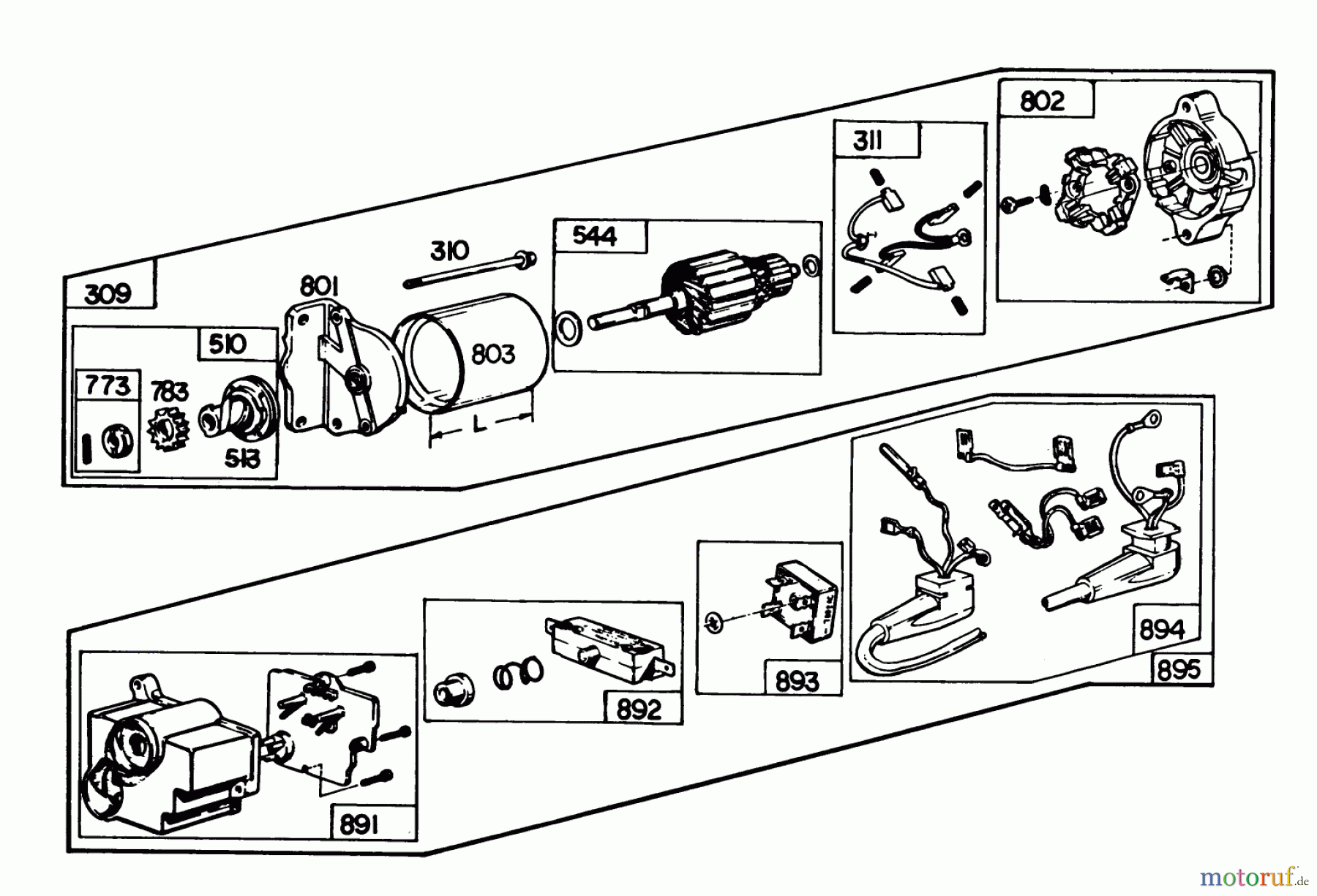  Toro Neu Snow Blowers/Snow Throwers Seite 1 38160 (1132) - Toro 1132 Snowthrower, 1984 (4000001-4999999) STARTER MOTOR KIT MODEL NO. 37-4630 (OPTIONAL)