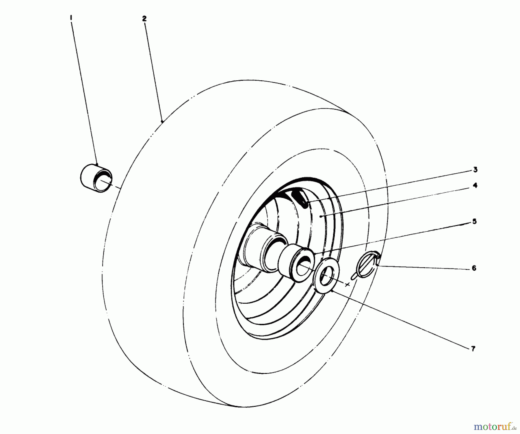  Toro Neu Snow Blowers/Snow Throwers Seite 1 38160 (1132) - Toro 1132 Snowthrower, 1986 (6000001-6999999) WHEEL ASSEMBLY