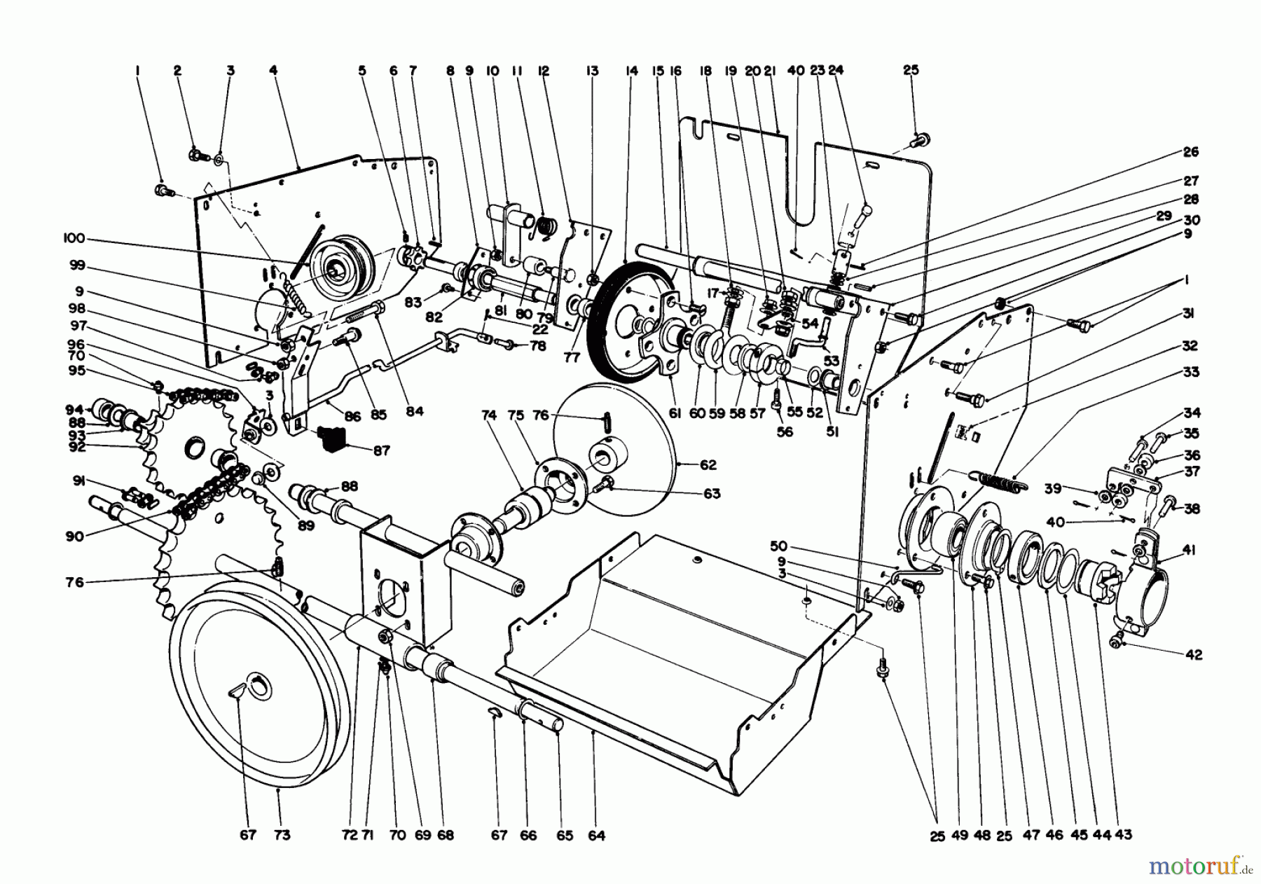  Toro Neu Snow Blowers/Snow Throwers Seite 1 38160 (1132) - Toro 1132 Snowthrower, 1987 (7000001-7999999) TRACTION ASSEMBLY