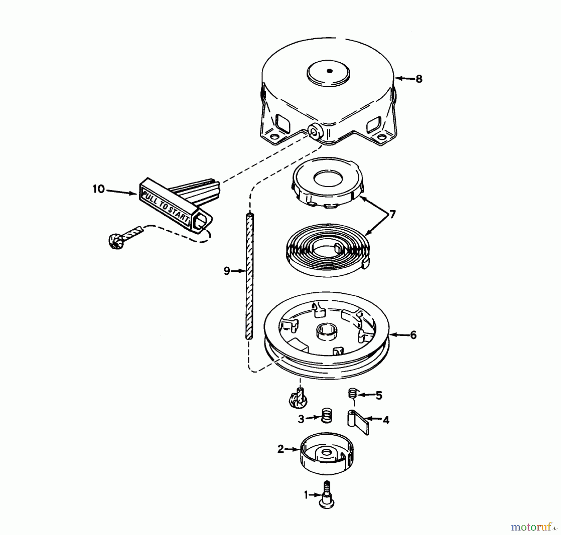  Toro Neu Snow Blowers/Snow Throwers Seite 1 38162 (S-620) - Toro S-620 Snowthrower, 1984 (4000001-4999999) REWIND STARTER NO. 590537
