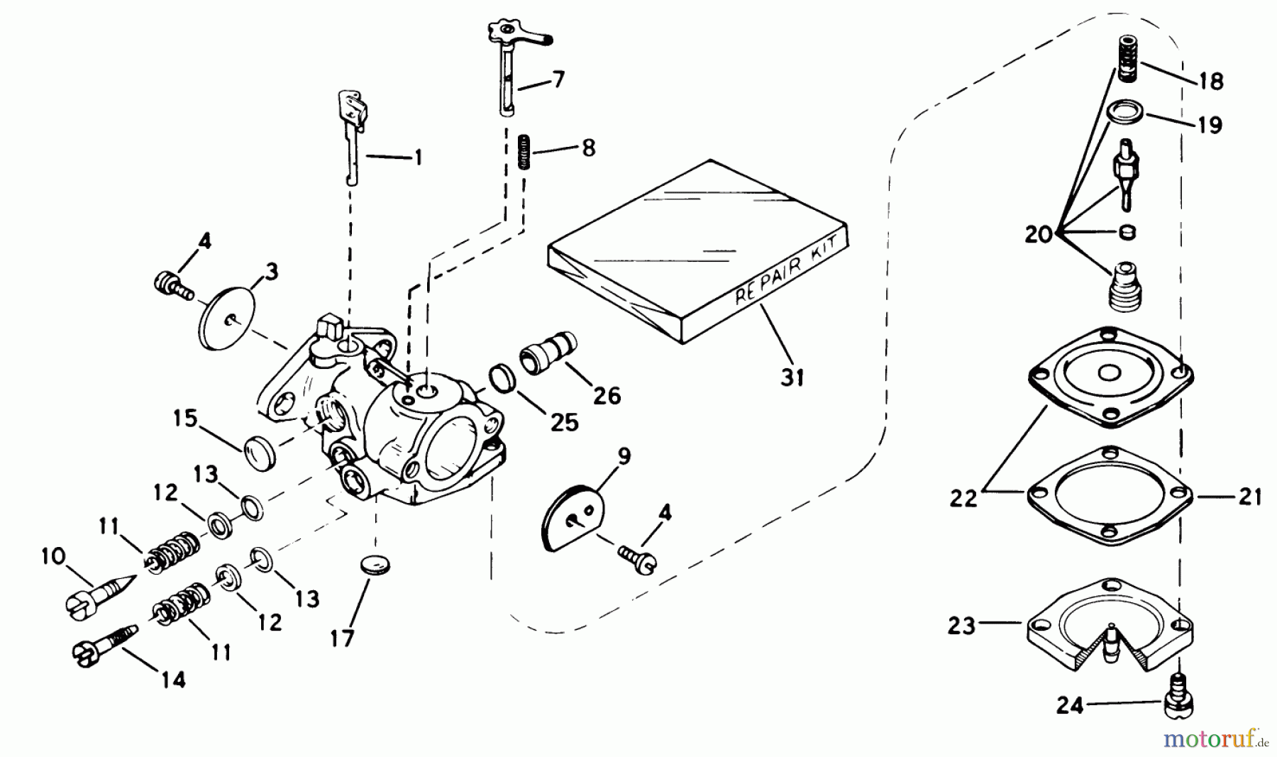  Toro Neu Snow Blowers/Snow Throwers Seite 1 38162 (S-620) - Toro S-620 Snowthrower, 1989 (9000001-9999999) CARBURETOR NO. 632142A