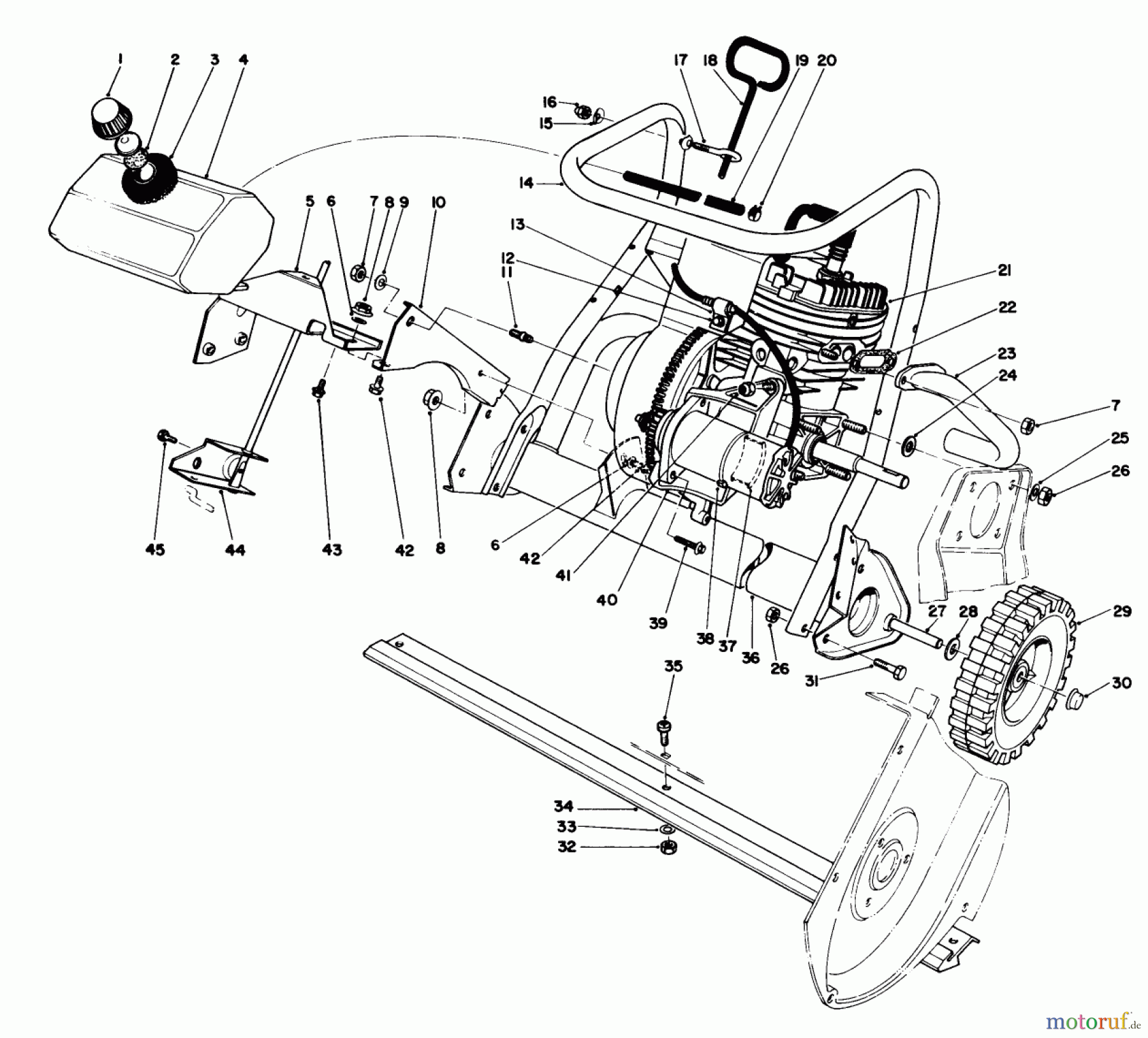  Toro Neu Snow Blowers/Snow Throwers Seite 1 38162 (S-620) - Toro S-620 Snowthrower, 1990 (0000001-0999999) ENGINE ASSEMBLY