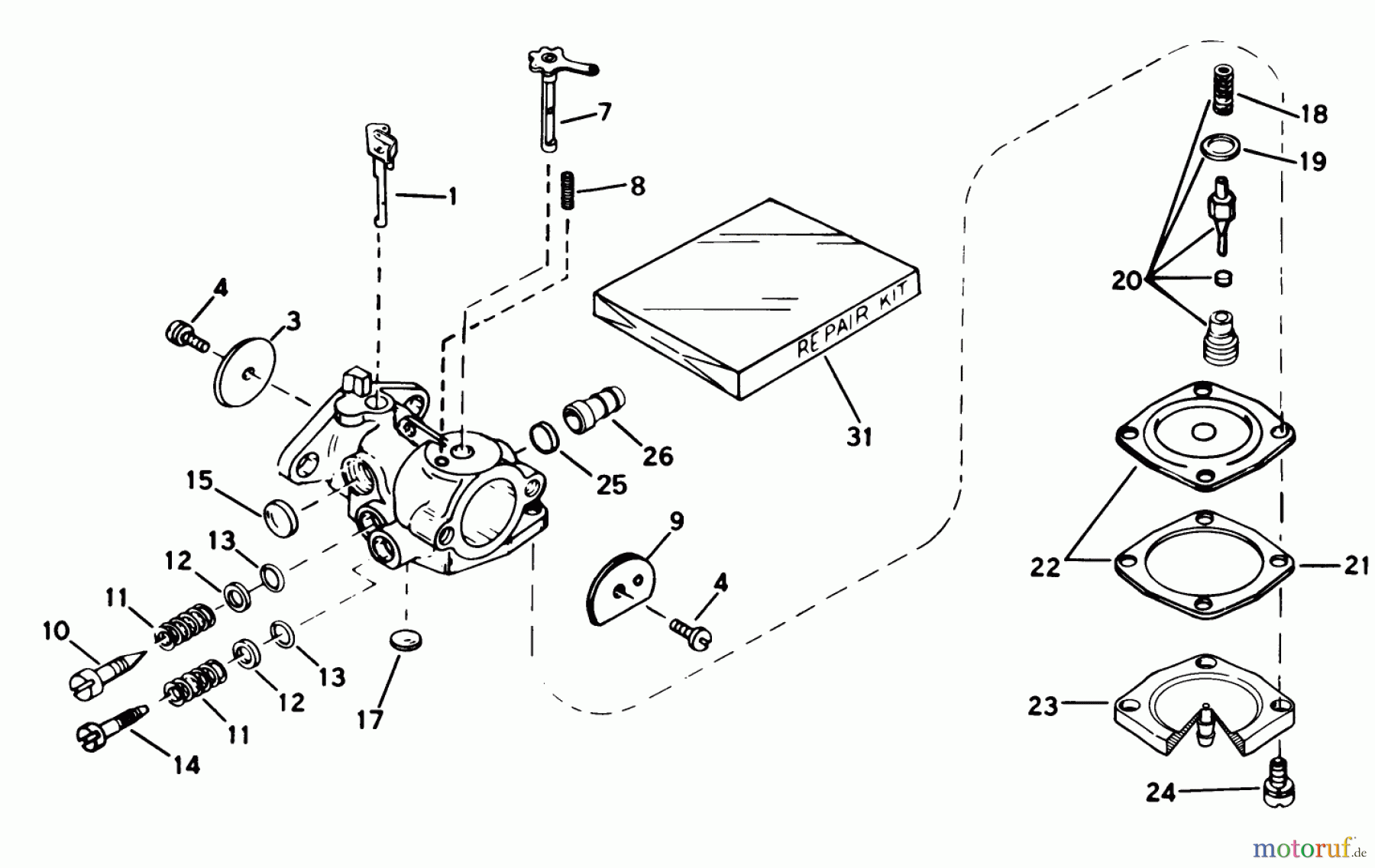  Toro Neu Snow Blowers/Snow Throwers Seite 1 38162 (S-620) - Toro S-620 Snowthrower, 1991 (1000001-1999999) CARBURETOR NO. 632142A