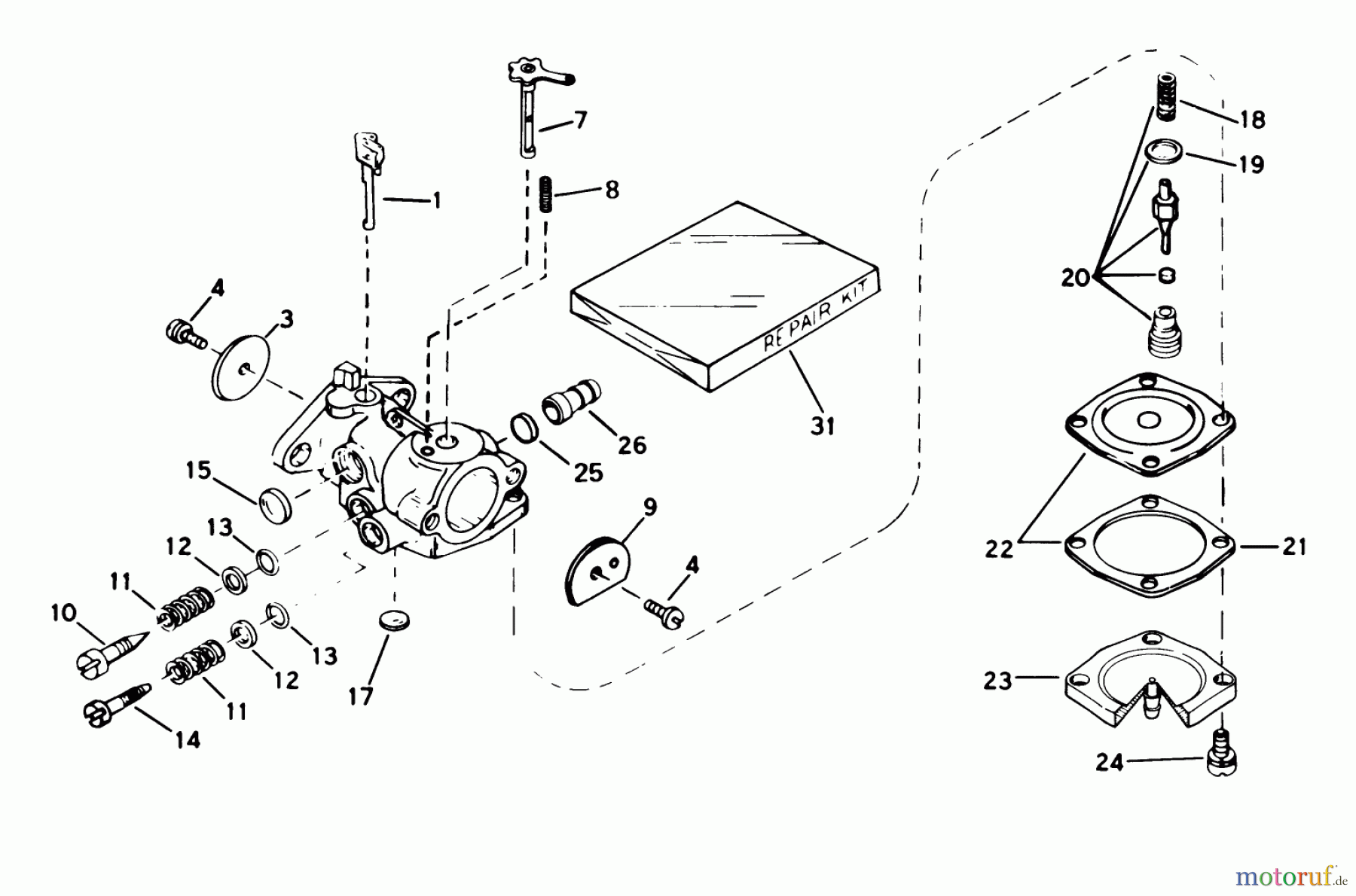  Toro Neu Snow Blowers/Snow Throwers Seite 1 38165C (S-620) - Toro S-620 Snowthrower, 1986 (6000001-6999999) CARBURETOR NO. 632142A