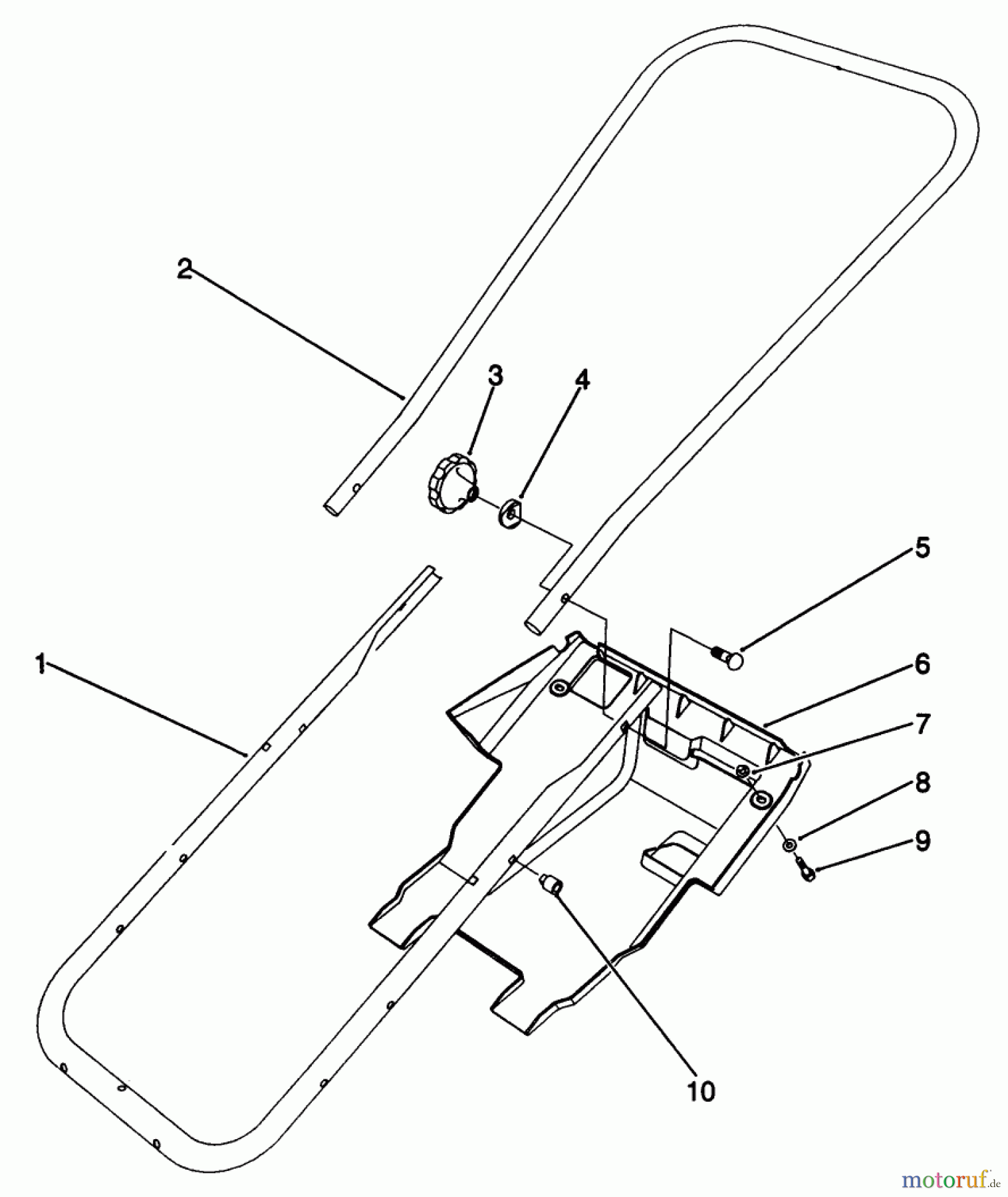  Toro Neu Snow Blowers/Snow Throwers Seite 1 38175 - Toro CCR Powerlite Snowthrower, 1991 (1000001-1999999) HANDLE ASSEMBLY