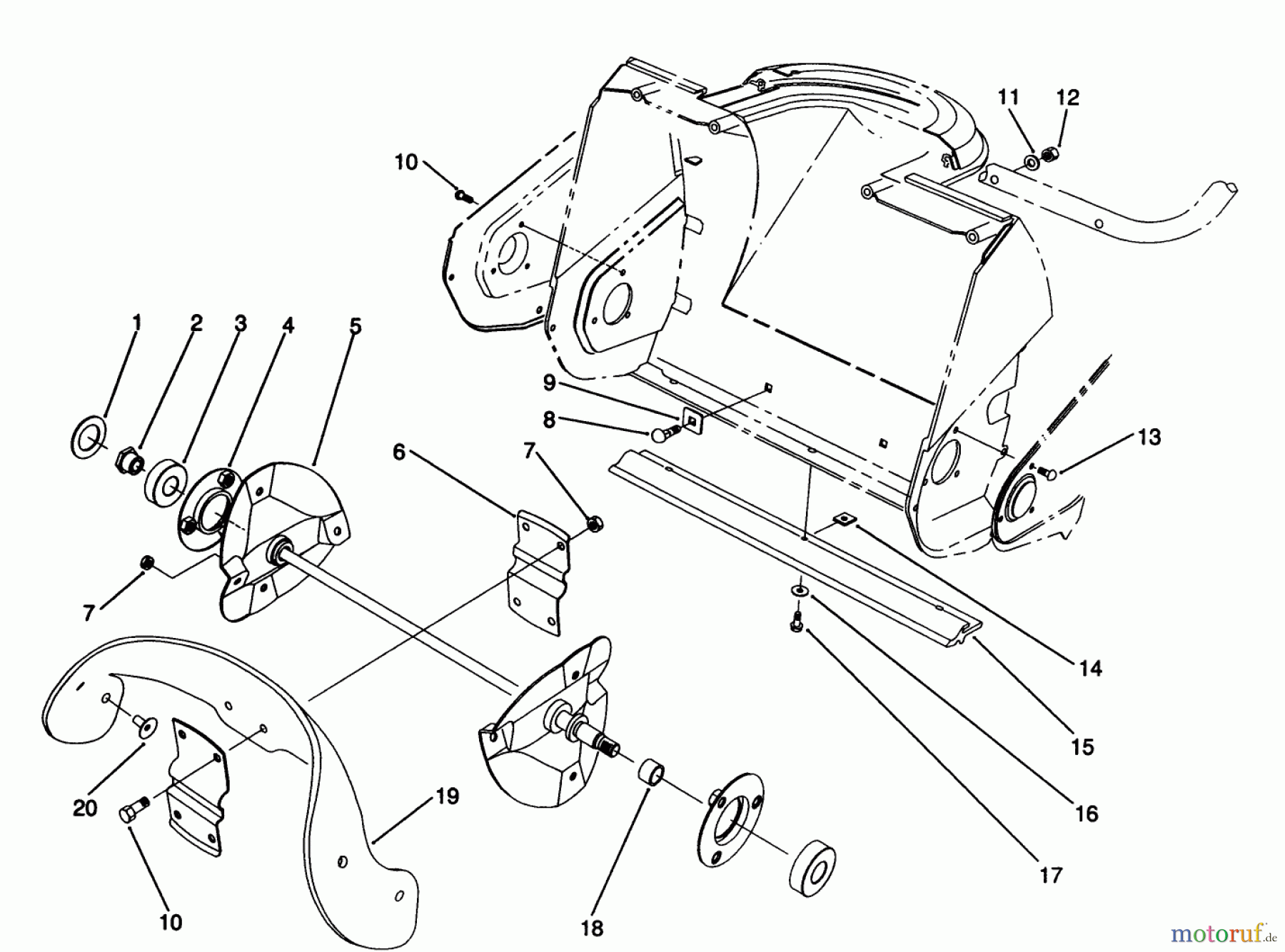  Toro Neu Snow Blowers/Snow Throwers Seite 1 38175 - Toro CCR Powerlite Snowthrower, 1992 (2000001-2999999) AUGER ASSEMBLY