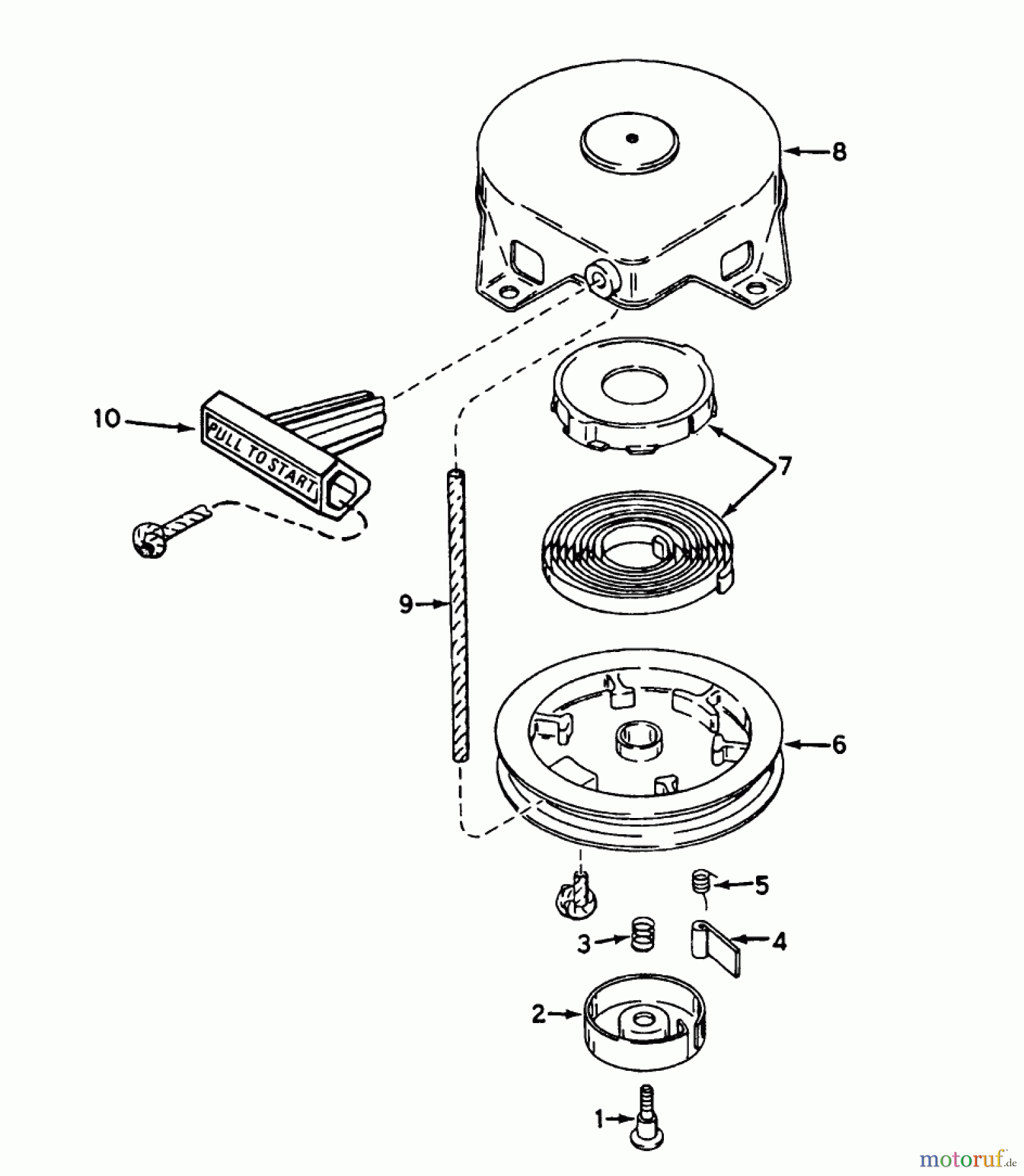  Toro Neu Snow Blowers/Snow Throwers Seite 1 38175 - Toro CCR Powerlite Snowthrower, 1993 (3900001-3999999) RECOIL STARTER NO. 590537