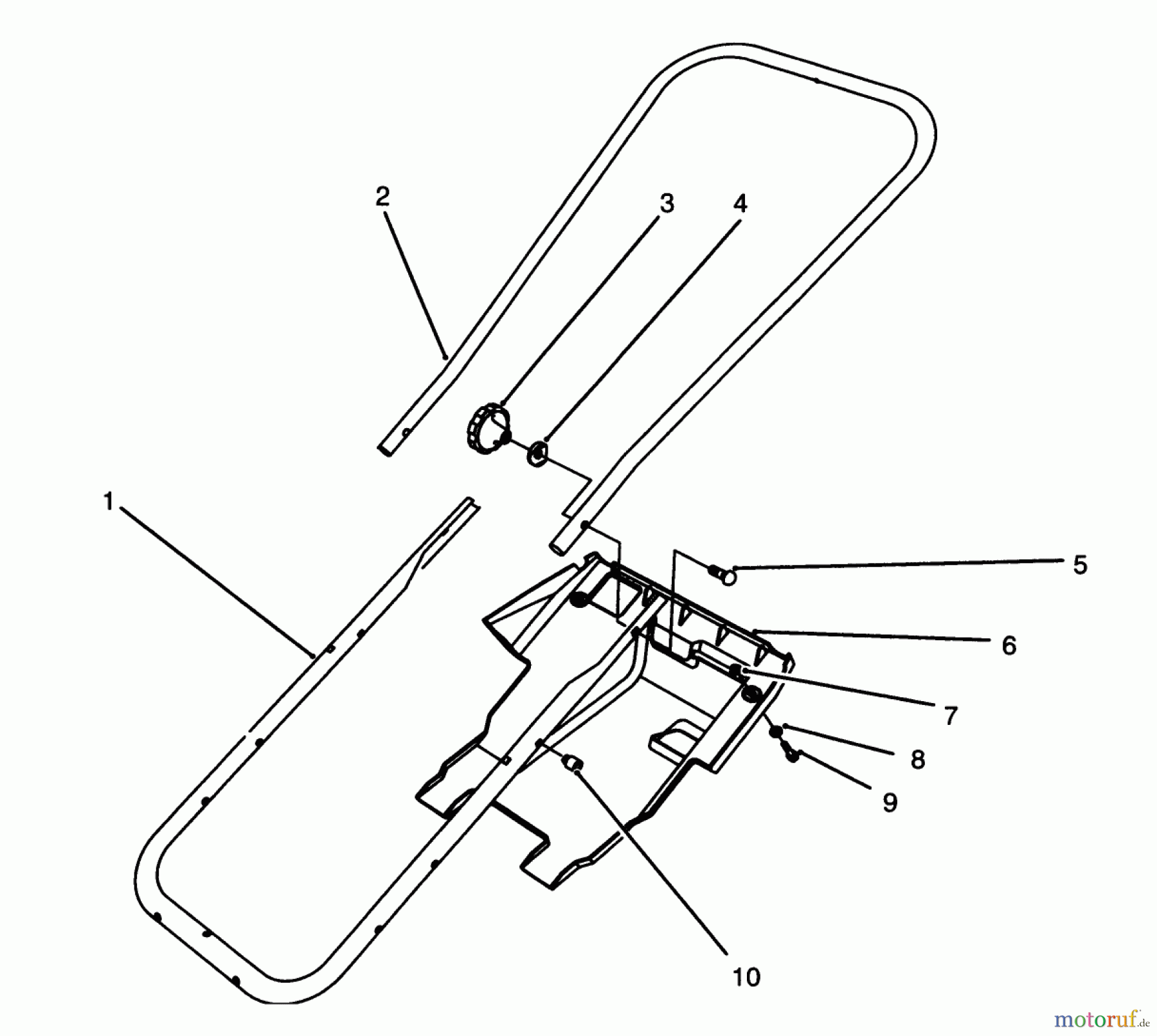  Toro Neu Snow Blowers/Snow Throwers Seite 1 38175 - Toro CCR Powerlite Snowthrower, 1996 (6900001-6999999) HANDLE ASSEMBLY