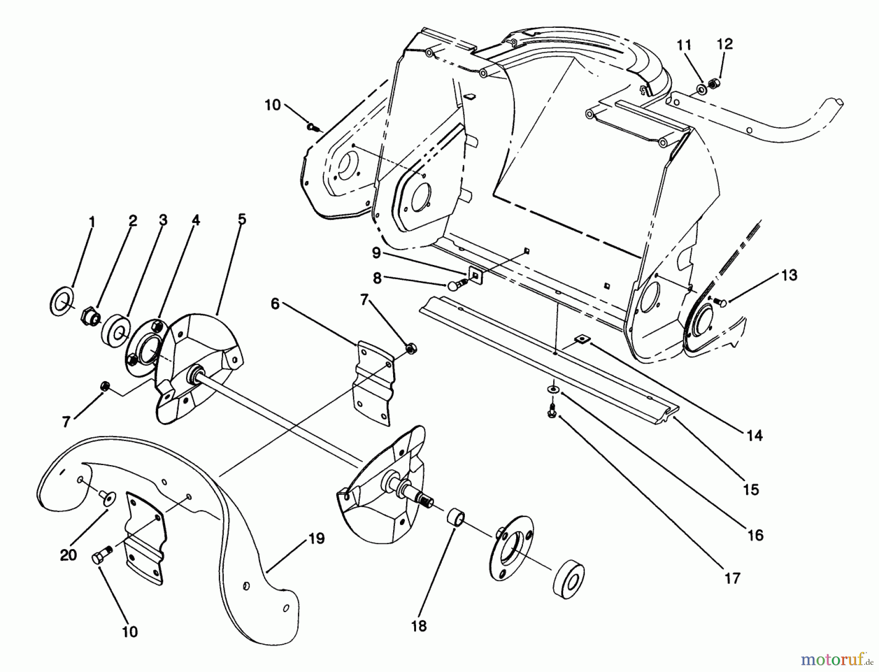  Toro Neu Snow Blowers/Snow Throwers Seite 1 38171 - Toro CCR Powerlite Snowthrower, 1992 (2000001-2999999) AUGER ASSEMBLY