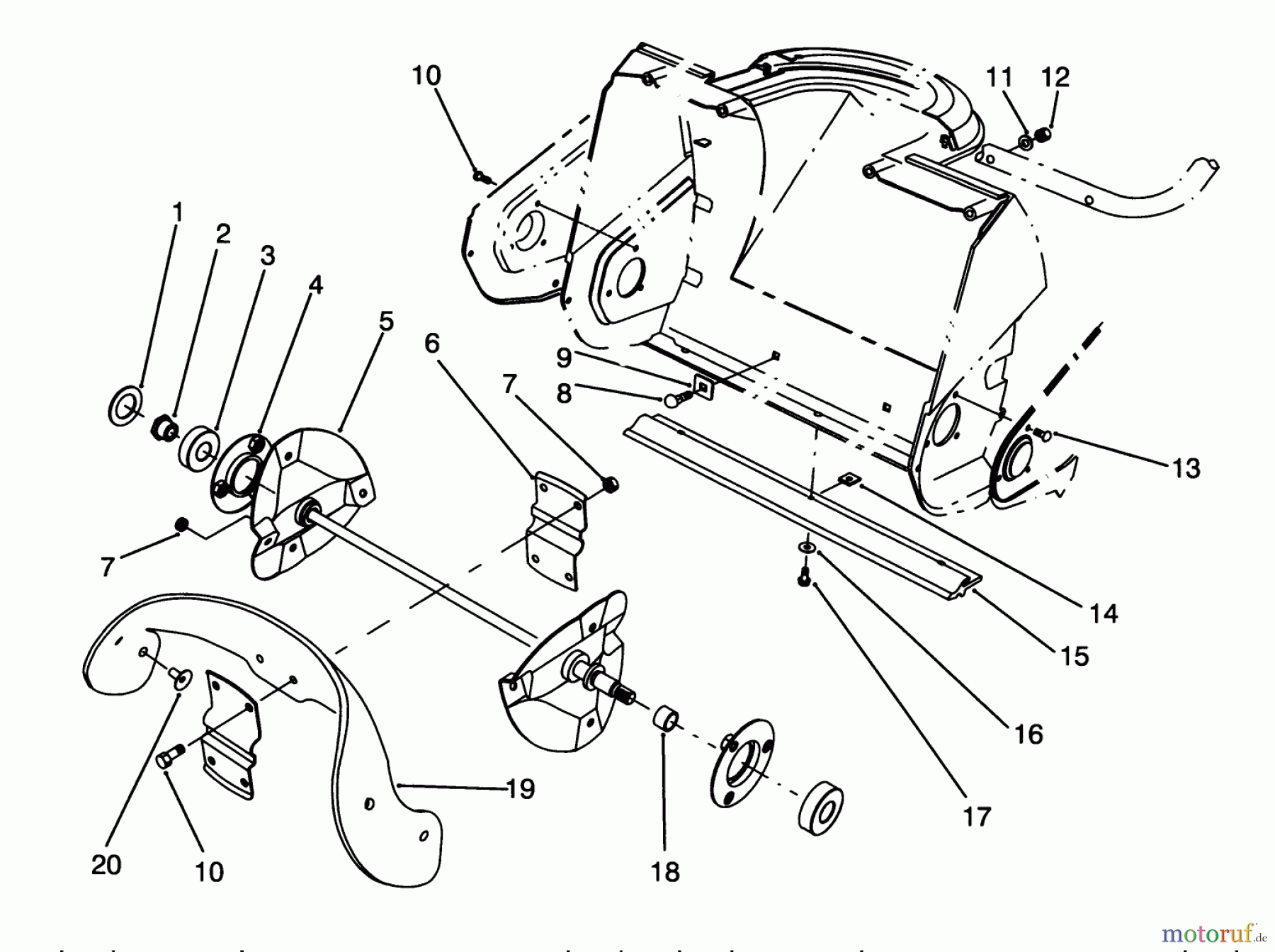  Toro Neu Snow Blowers/Snow Throwers Seite 1 38176 - Toro CCR Powerlite Snowthrower, 1994 (4900001-4999999) AUGER ASSEMBLY