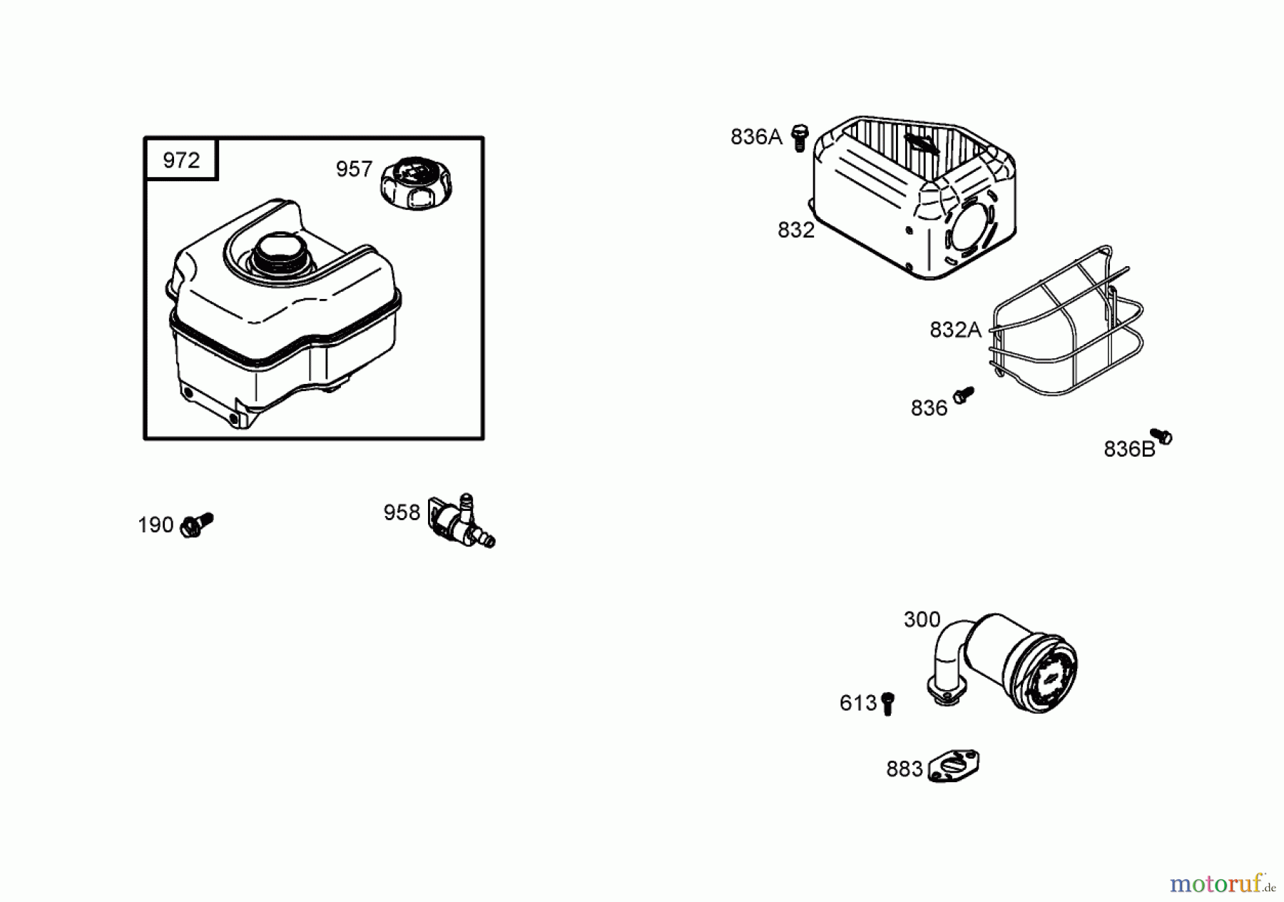  Toro Neu Blowers/Vacuums/Chippers/Shredders 62925 - Toro 206cc OHV Vacuum Blower, 2006 (260000001-260999999) MUFFLER AND FUEL TANK ASSEMBLY BRIGGS AND STRATTON 126302-0245-E1