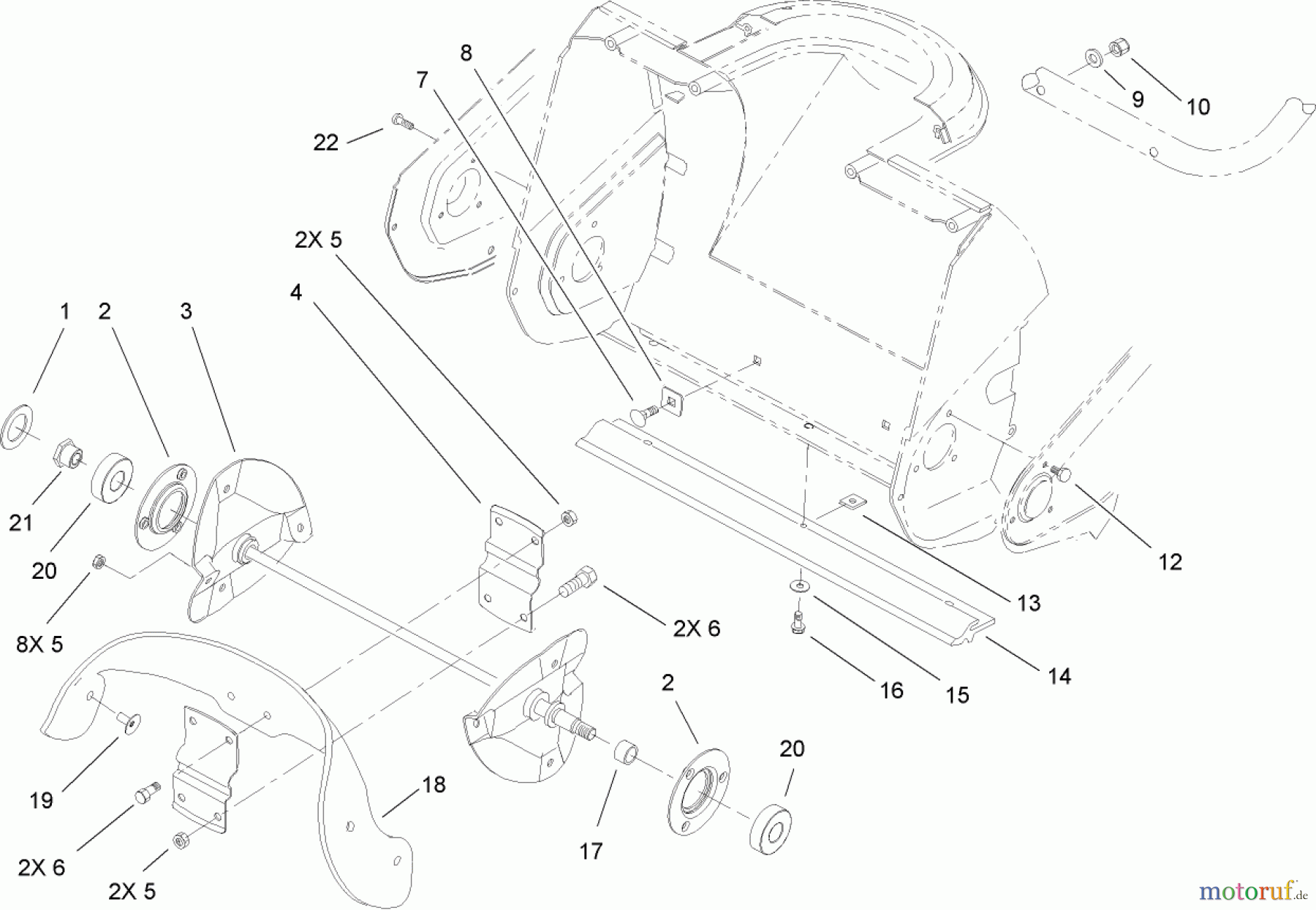  Toro Neu Snow Blowers/Snow Throwers Seite 1 38172 - Toro Powerlite Snowthrower, 2008 (280000001-280999999) ROTOR ASSEMBLY