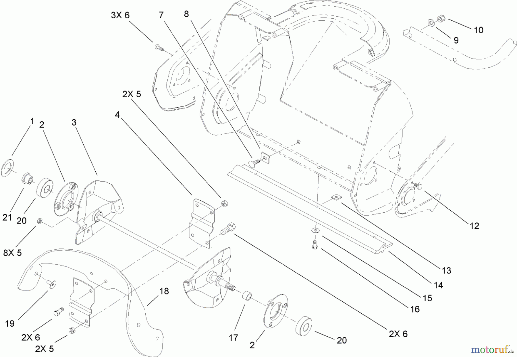  Toro Neu Snow Blowers/Snow Throwers Seite 1 38173 - Toro Powerlite Snowthrower, 2007 (270000001-270999999) ROTOR ASSEMBLY