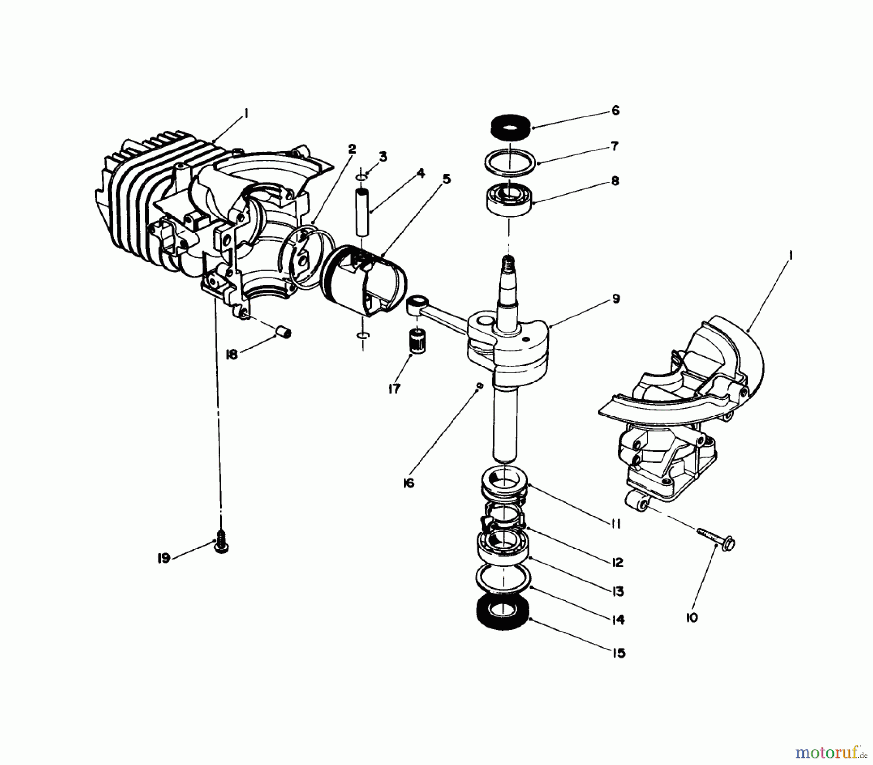  Toro Neu Snow Blowers/Snow Throwers Seite 1 38180 - Toro CCR 2000 Snowthrower, 1987 (7000001-7999999) SHORT BLOCK ASSEMBLY